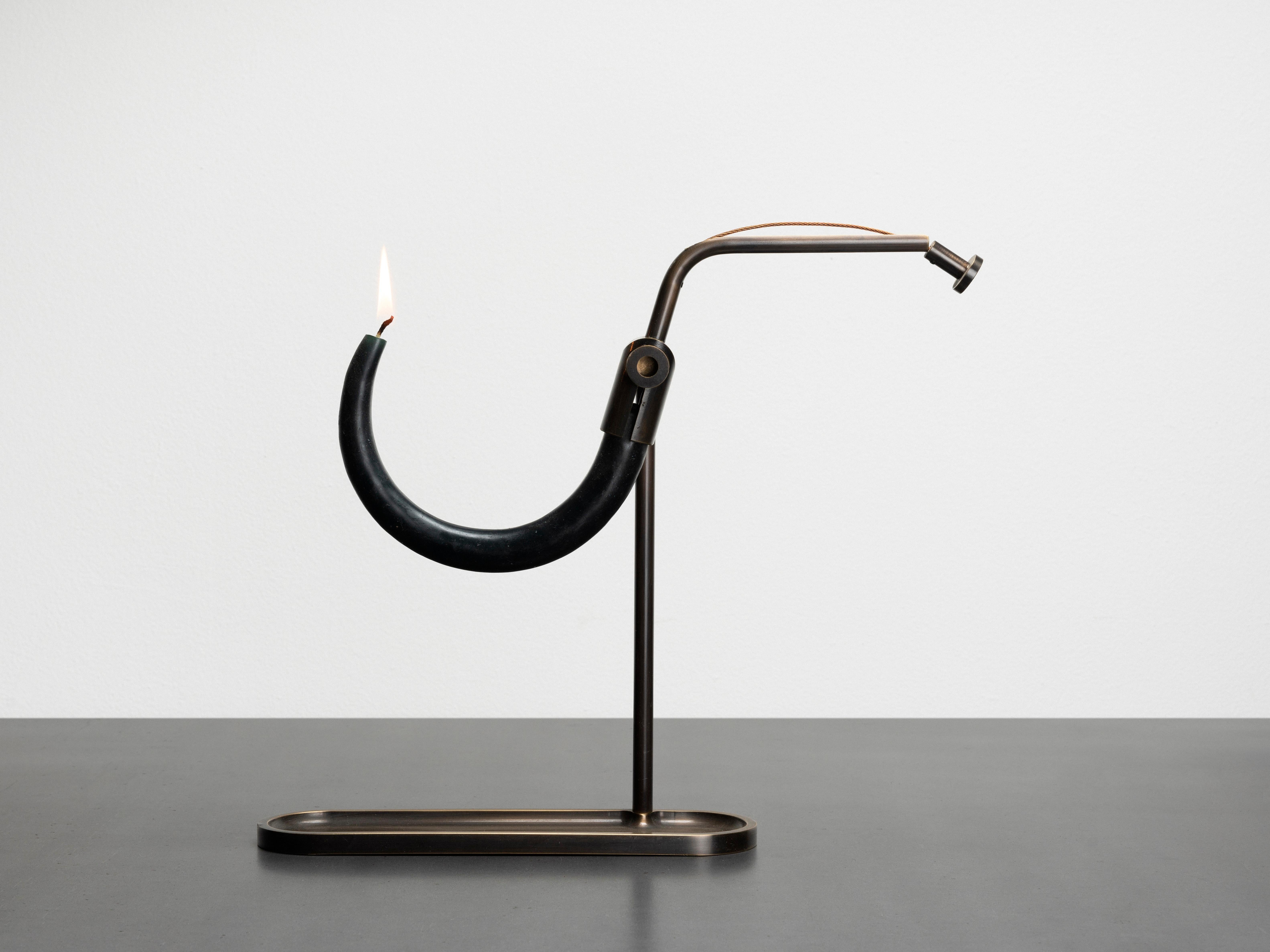Other Brass Circle Candleholder by Gentner Design For Sale