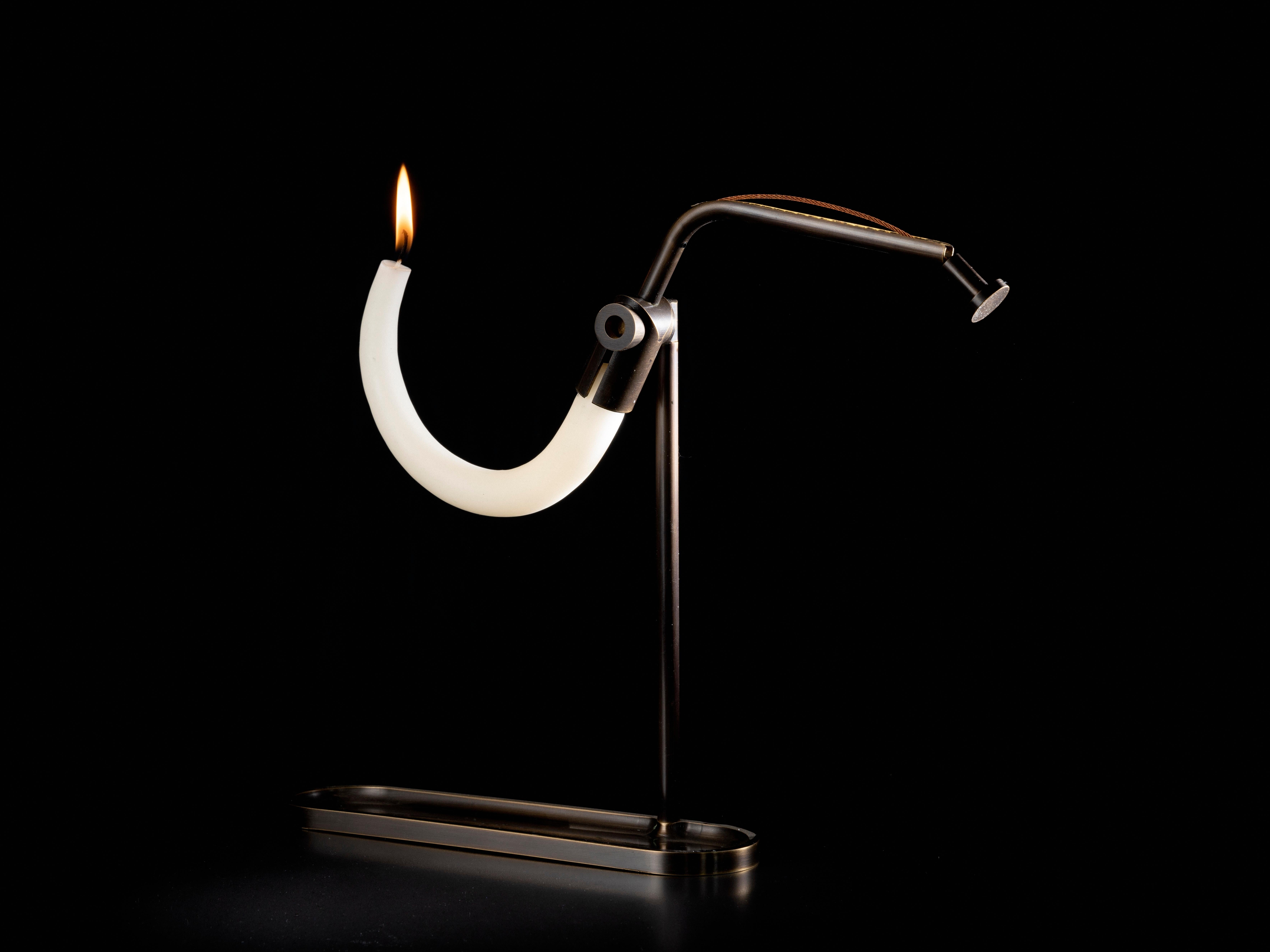 Kreis-Kerzenhalter aus Messing von Gentner Design (21. Jahrhundert und zeitgenössisch) im Angebot