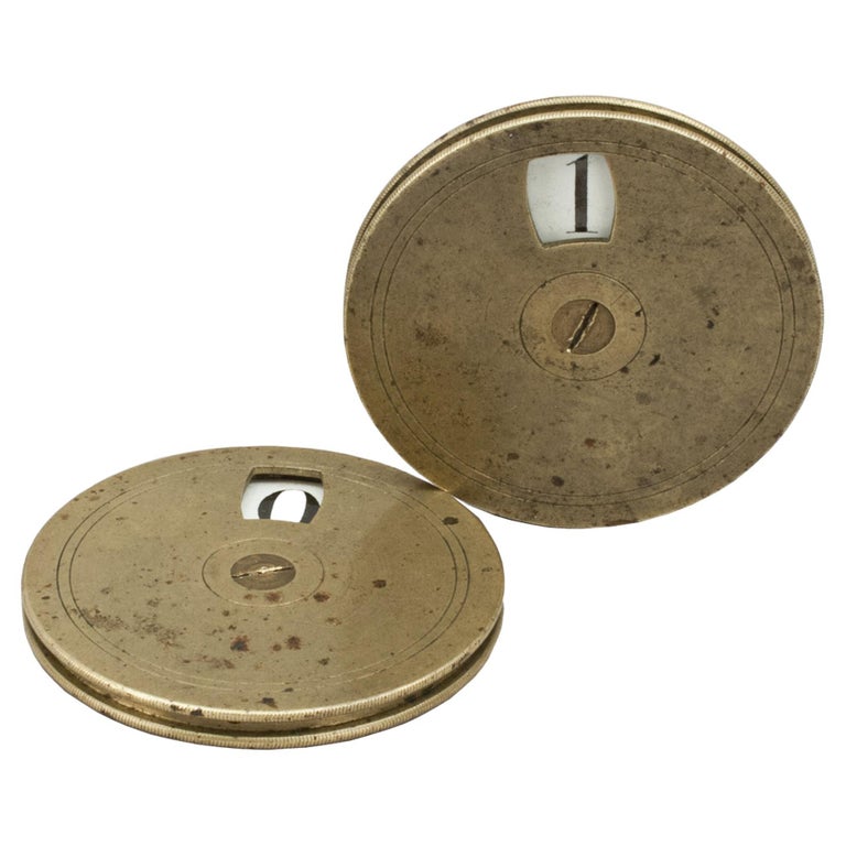 Brass Circular Whist Score Markers For Sale