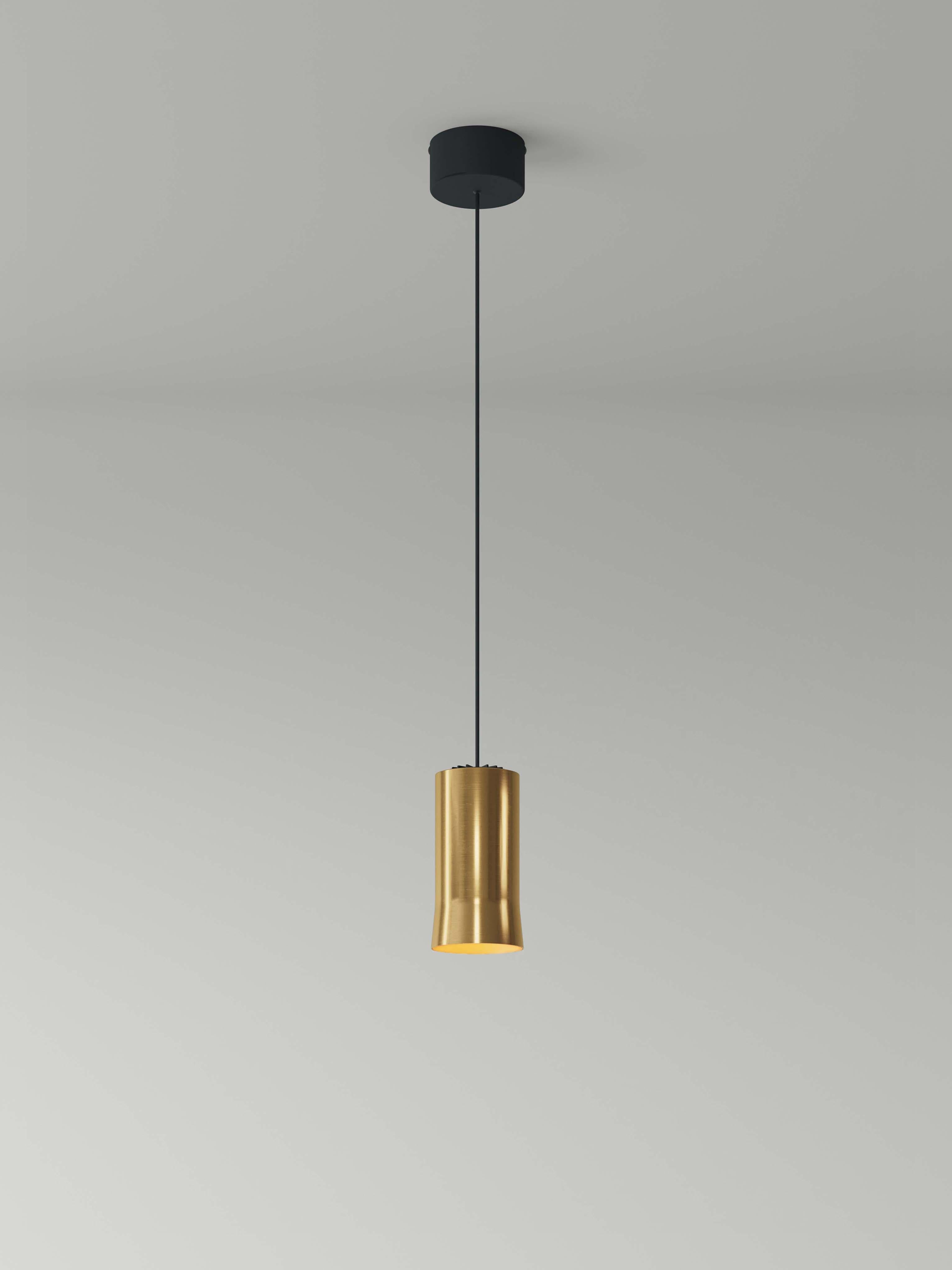 Spanish Brass Cirio Simple Pendant Lamp by Antoni Arola For Sale