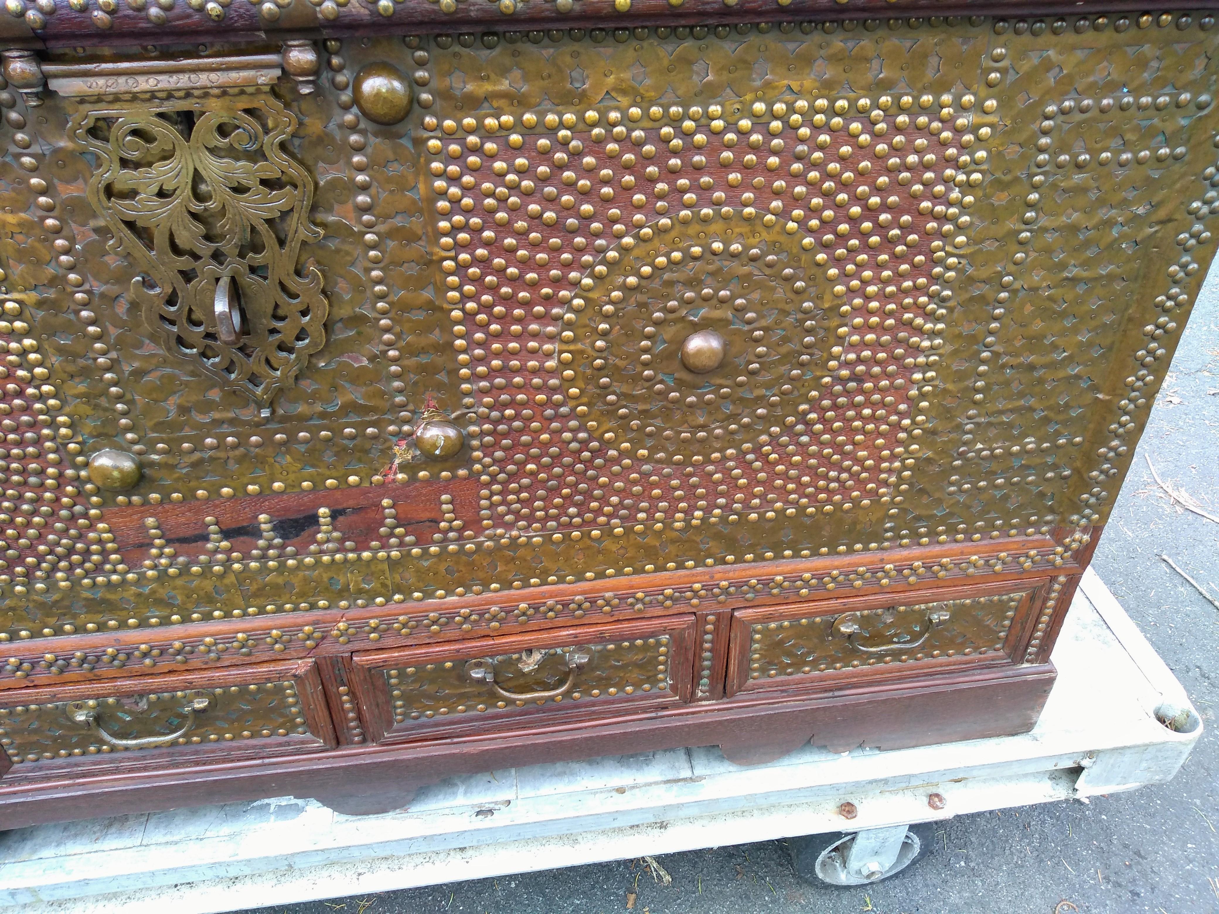 Brass-Clad Anglo-Indian Chest, Mid-19th Century 4