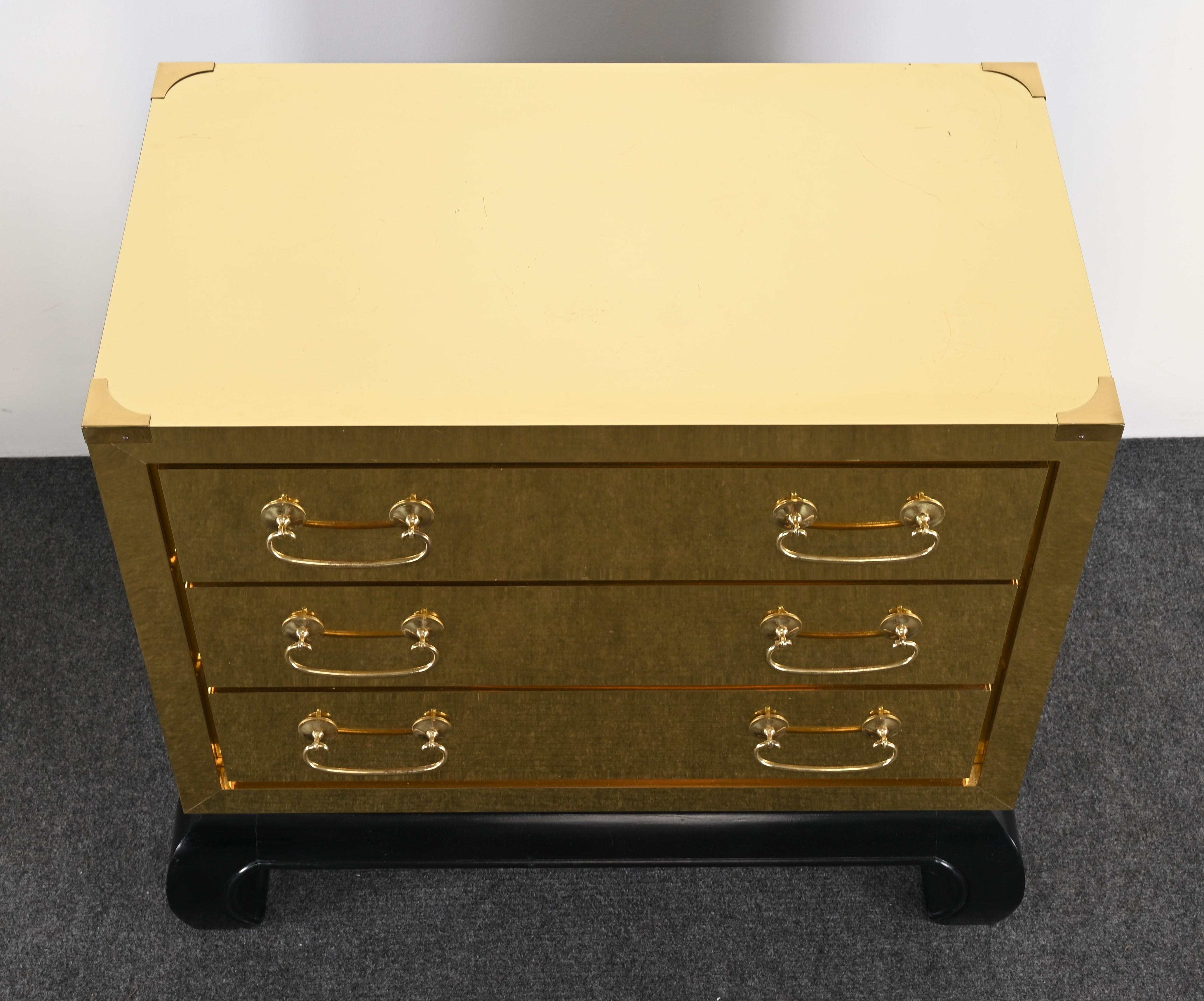 Brass Clad Chest in the manner of Sarreid, LTD, 1980s For Sale 3