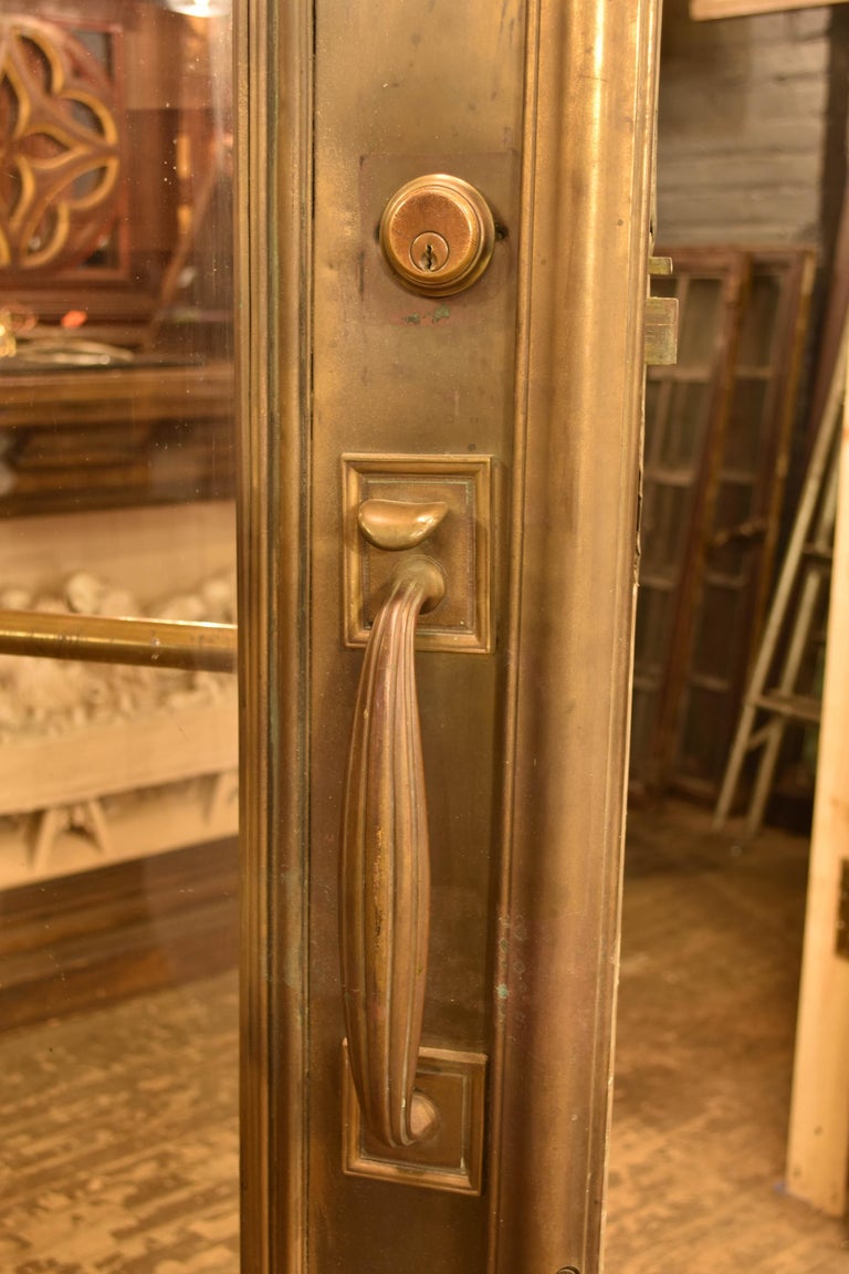 Brass Clad Entry Double Doors With Sidelights And Transoms For