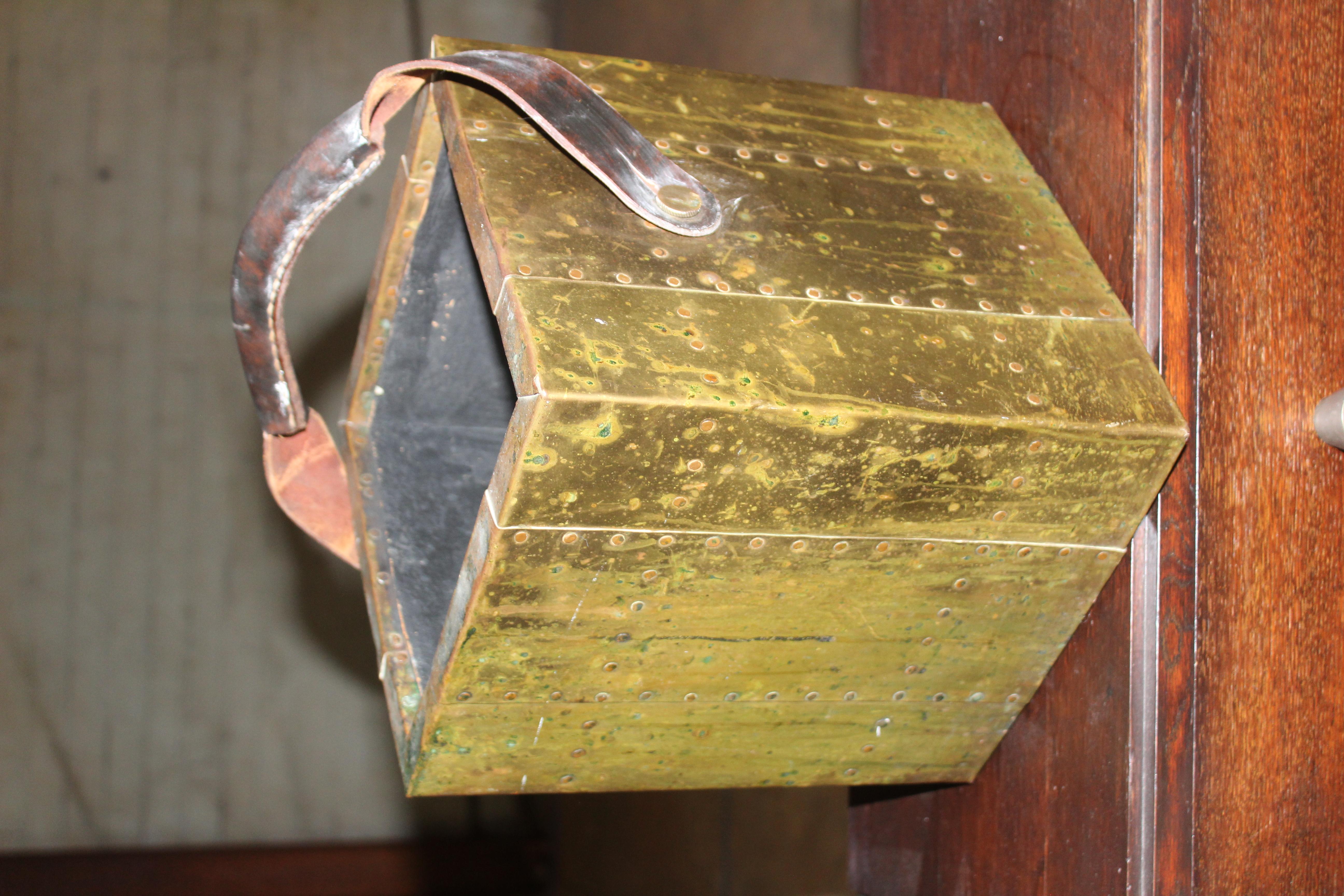 Mid-20th Century Brass Clad Waste Paper Basket by Sarreid of Spain, 1960s For Sale
