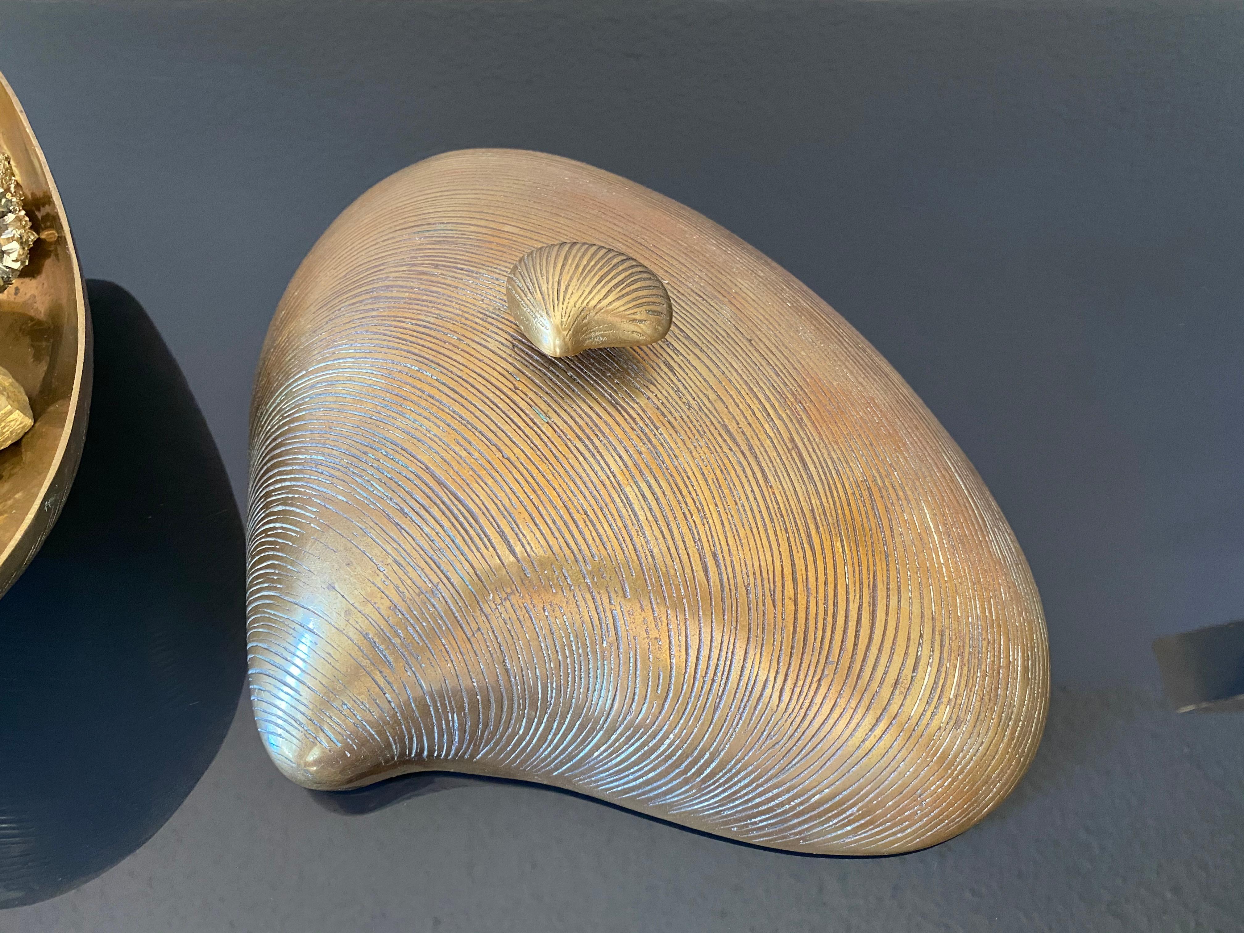 Brass Clam Shell Cachepot Catch All 5