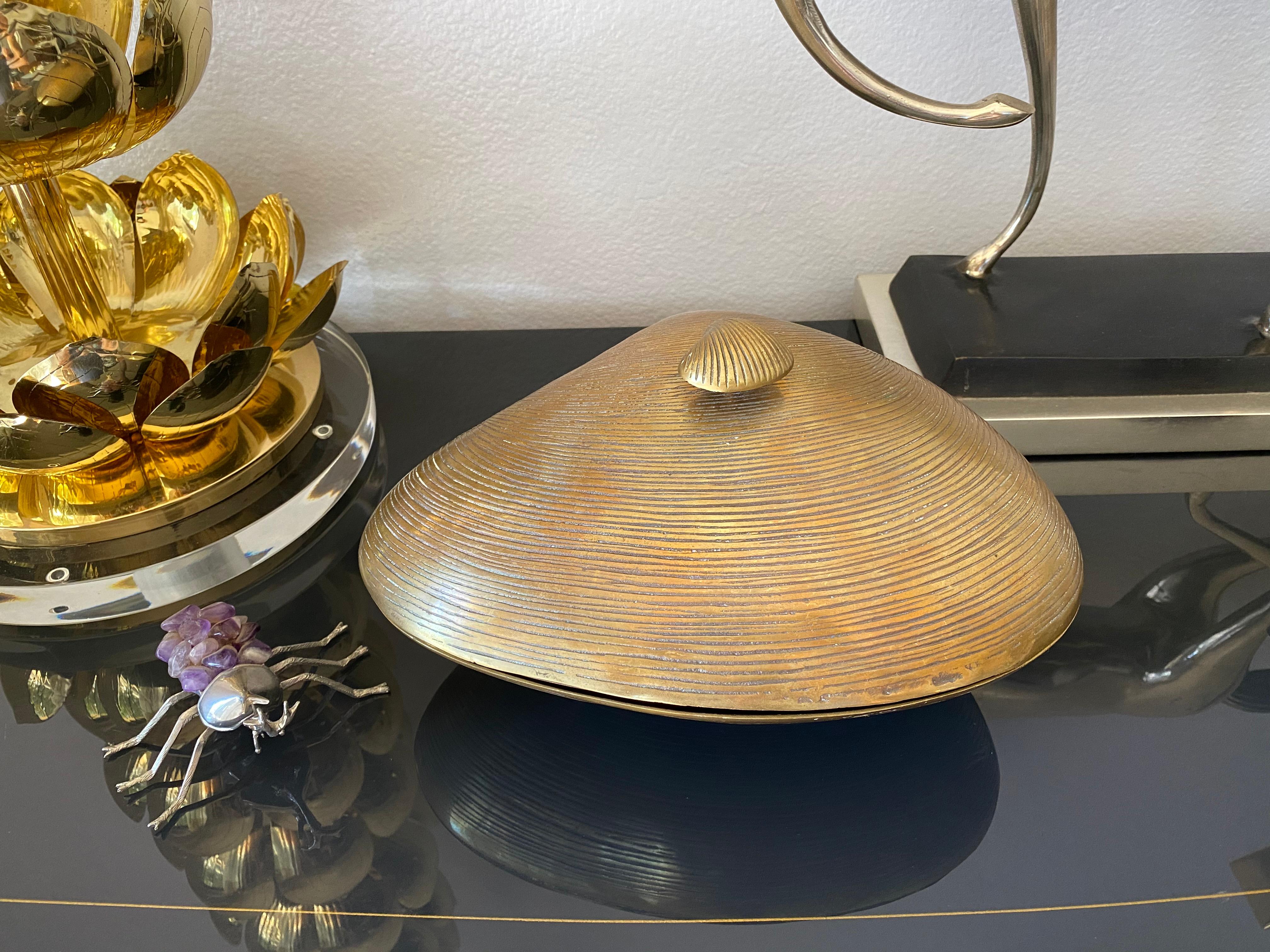 Brass Clam Shell Cachepot Catch All 9