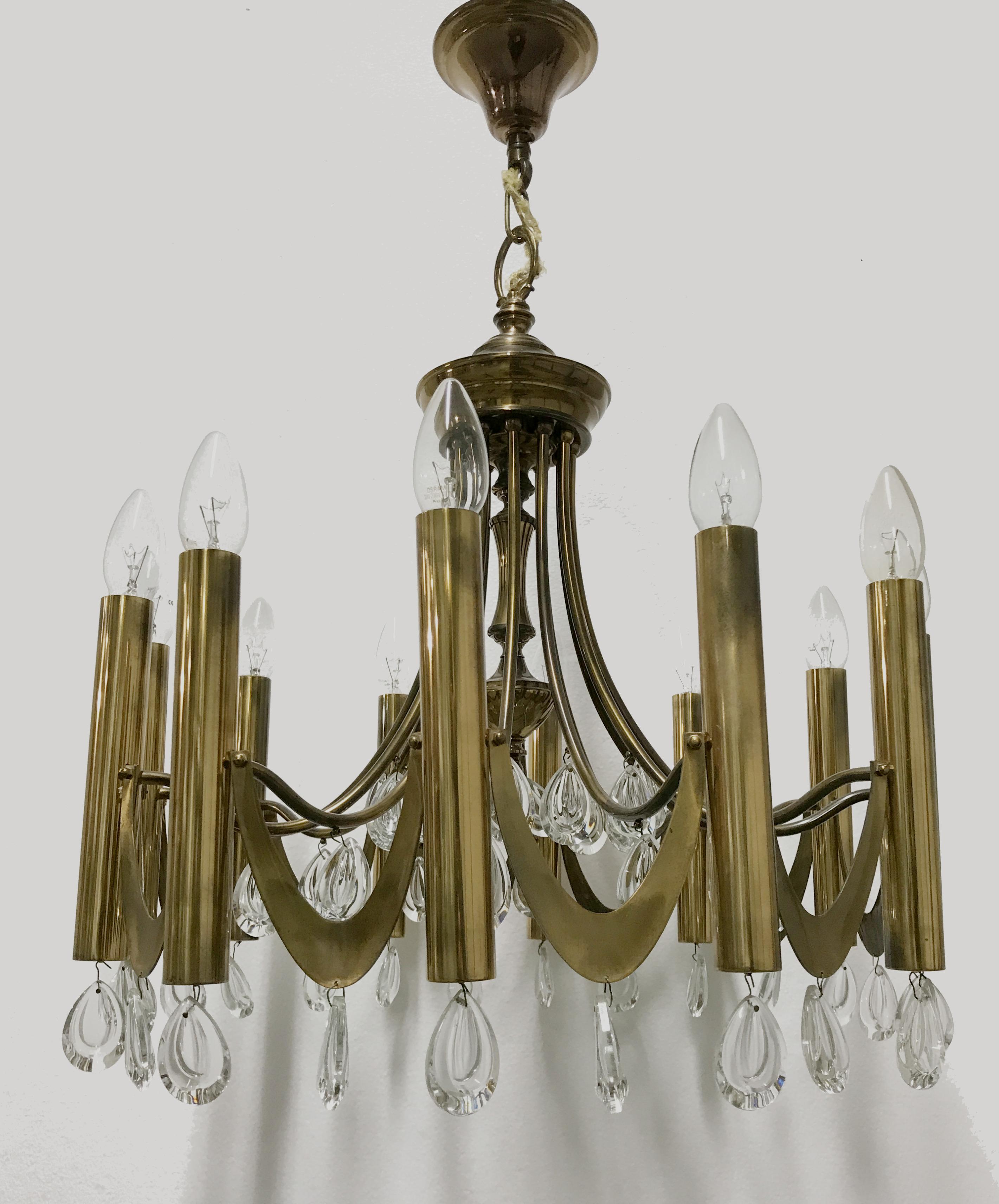 Brass Classic Sciolari Chandelier, 1960s For Sale 4