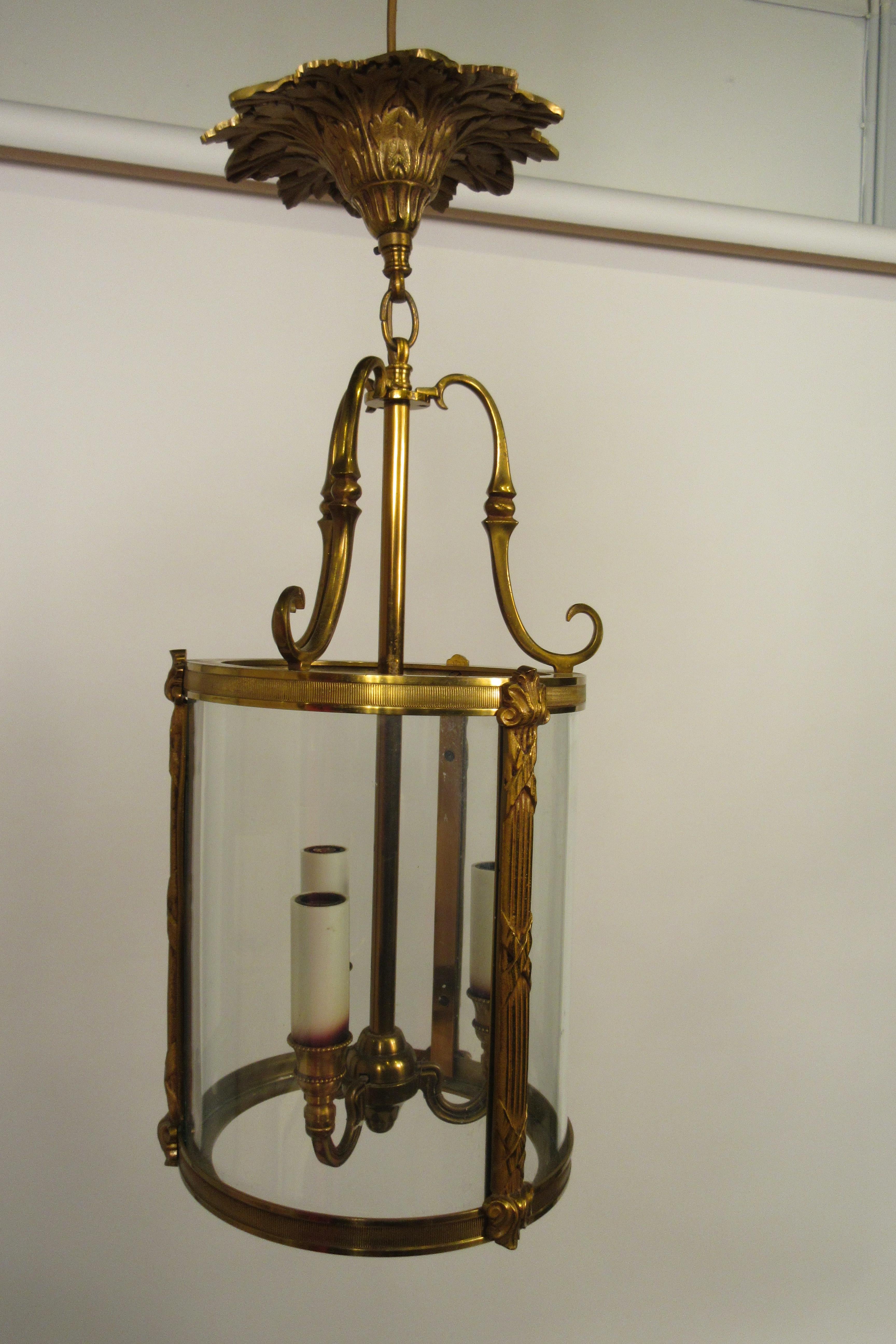 Mid-20th Century Brass Classical Small Lantern