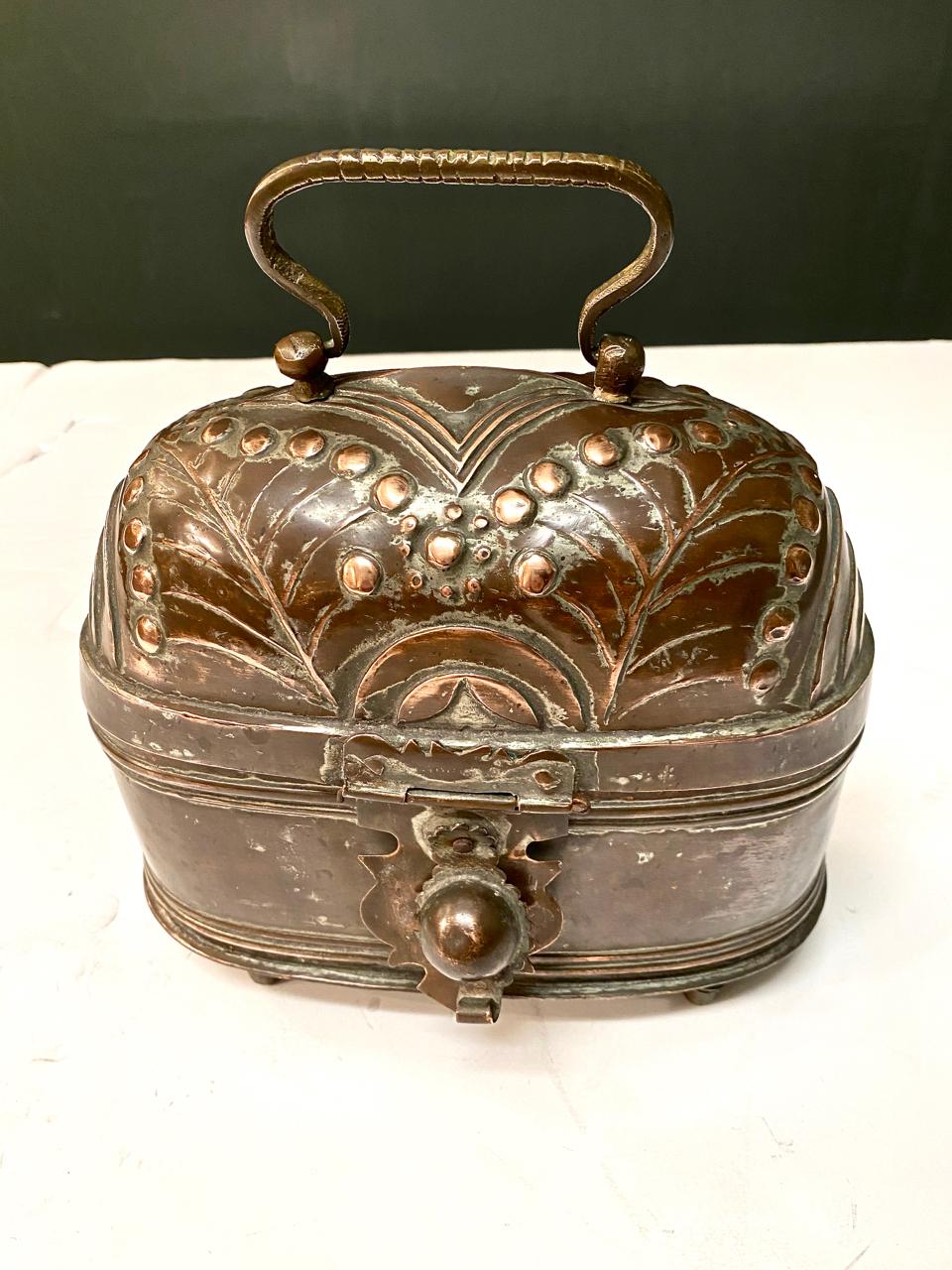 Baroque Revival Brass Coach or Foot Warmer For Sale