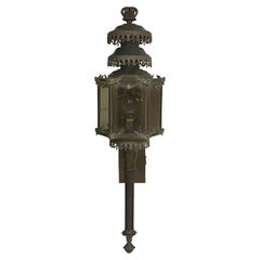 Brass Coaching Lantern, Late 19th Century Later Electrified