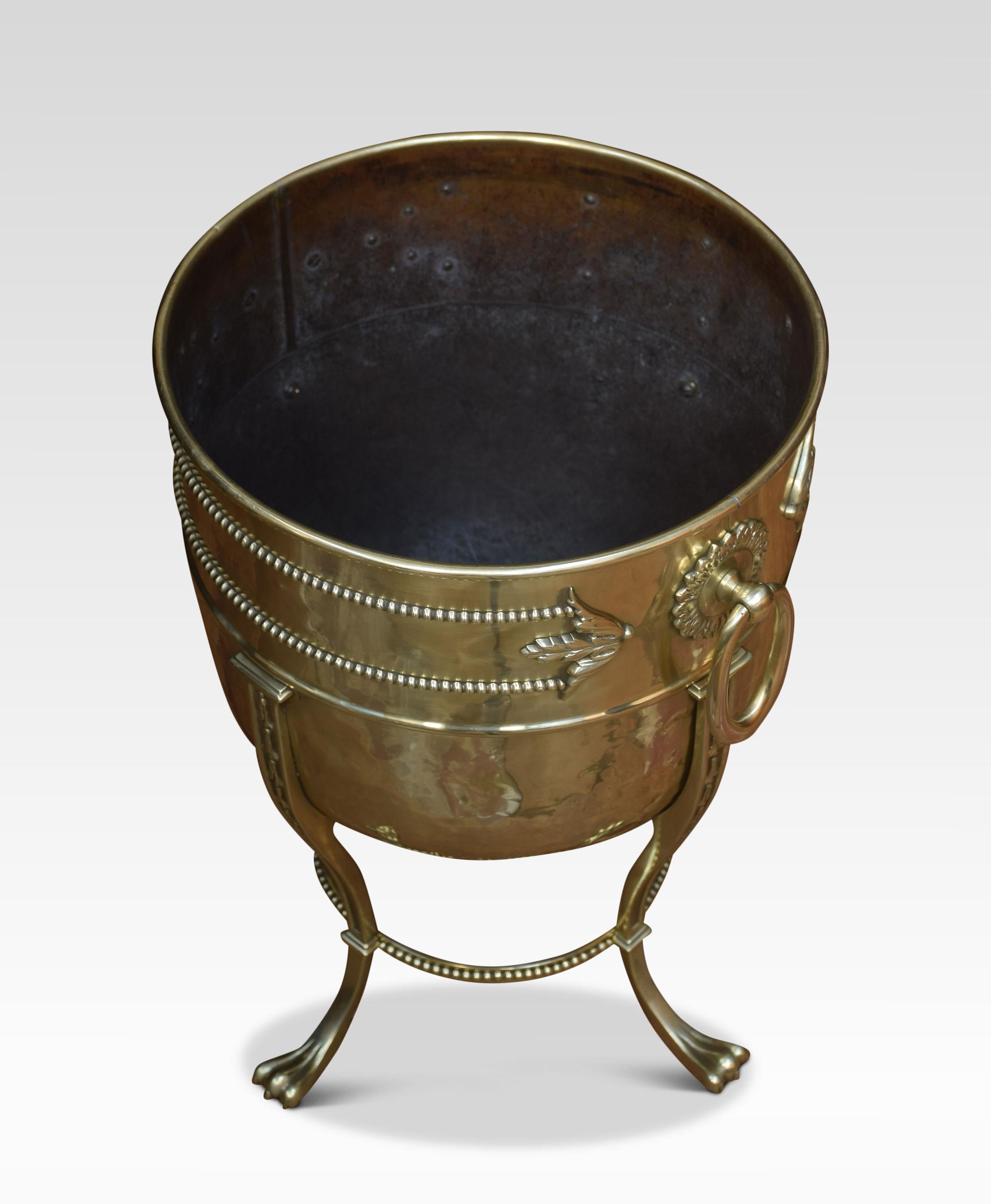 20th Century Brass Coal Vase For Sale