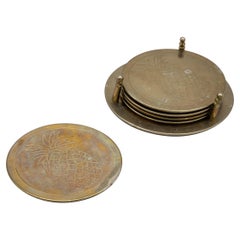 Brass Coaster Set
