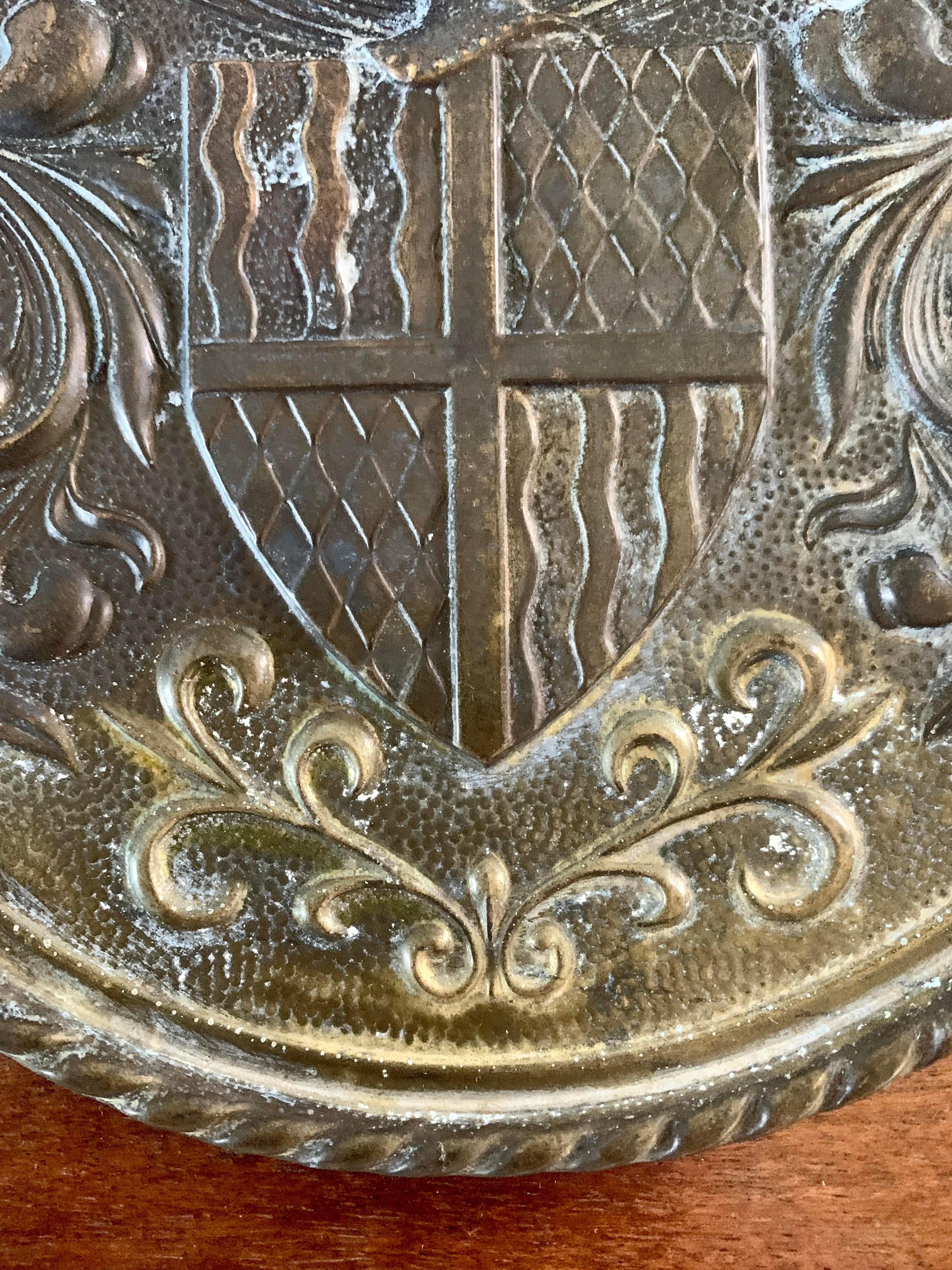 Brass Coat of Arms Wall Plate 1