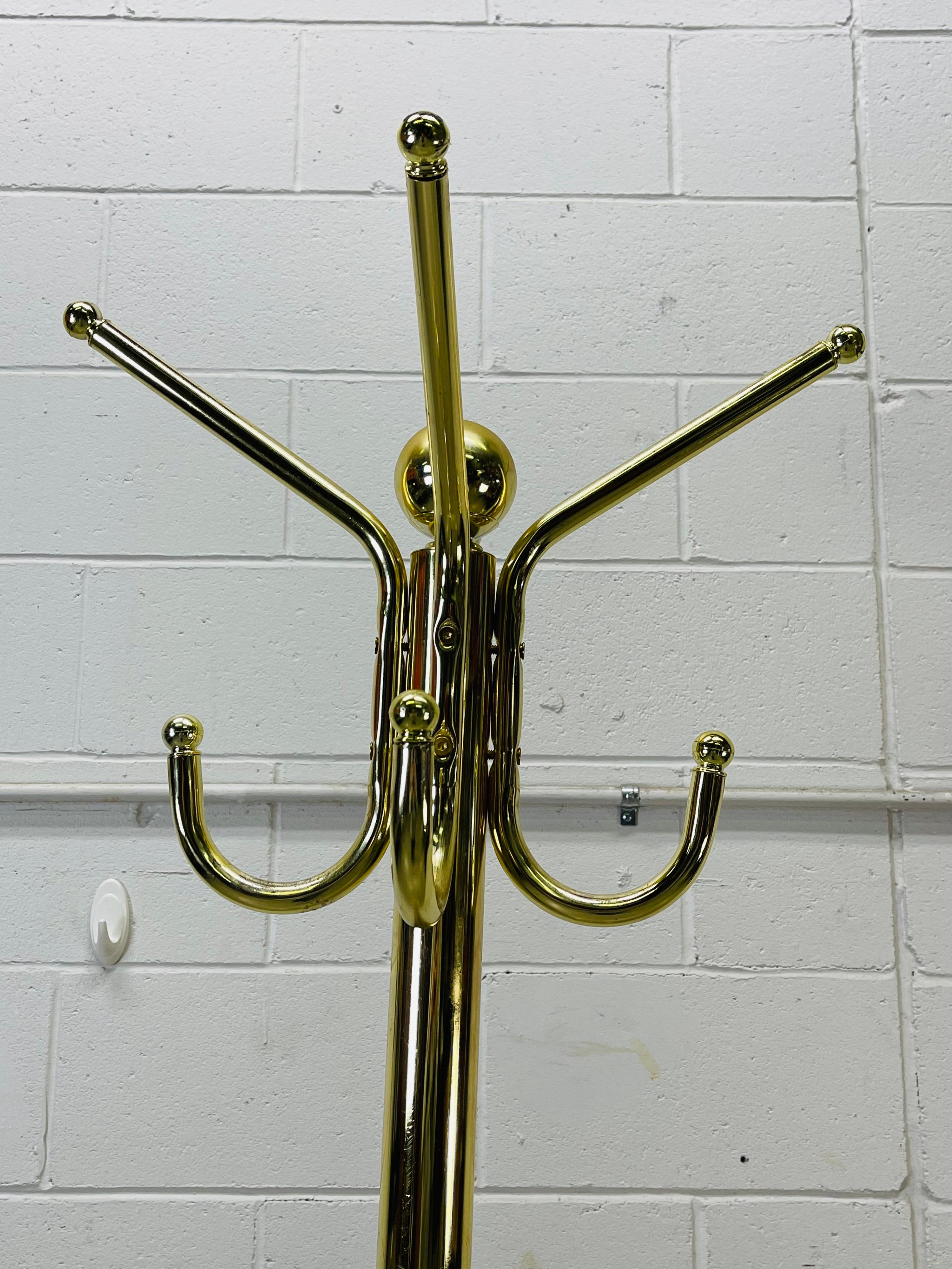 Mid-Century Modern Brass Coat Rack