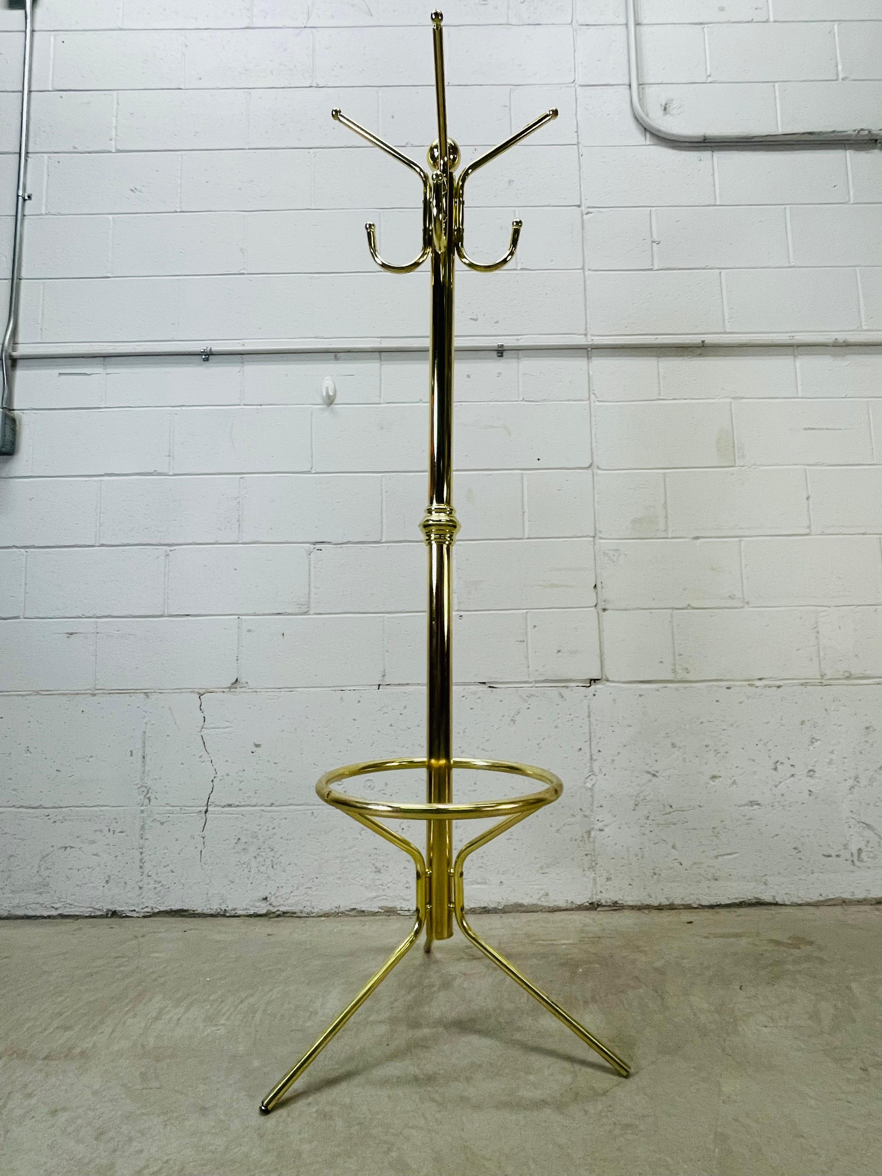 Brass Coat Rack In Good Condition In Amherst, NH