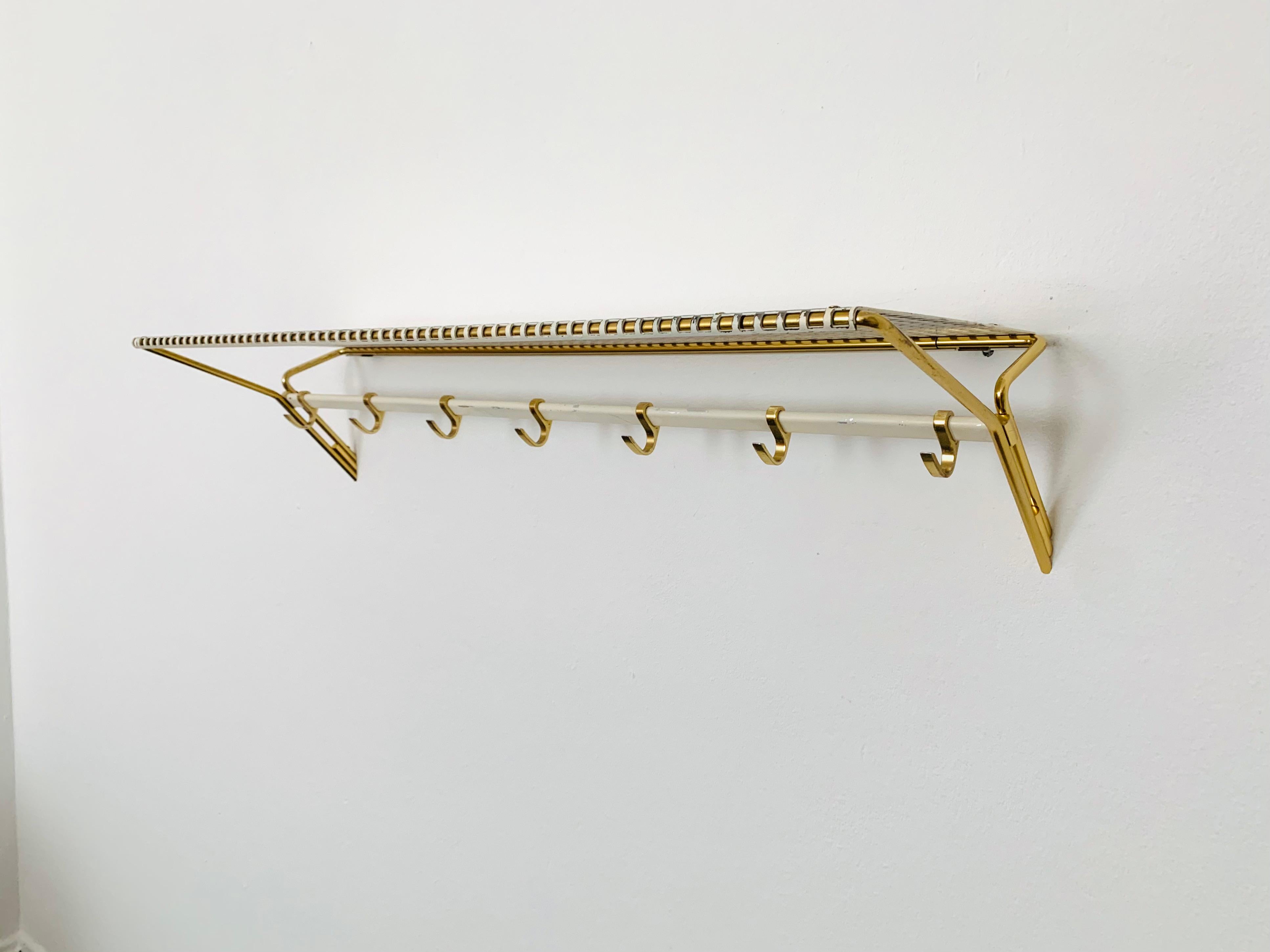 Mid-Century Modern Brass Coat Rack or Wardrobe