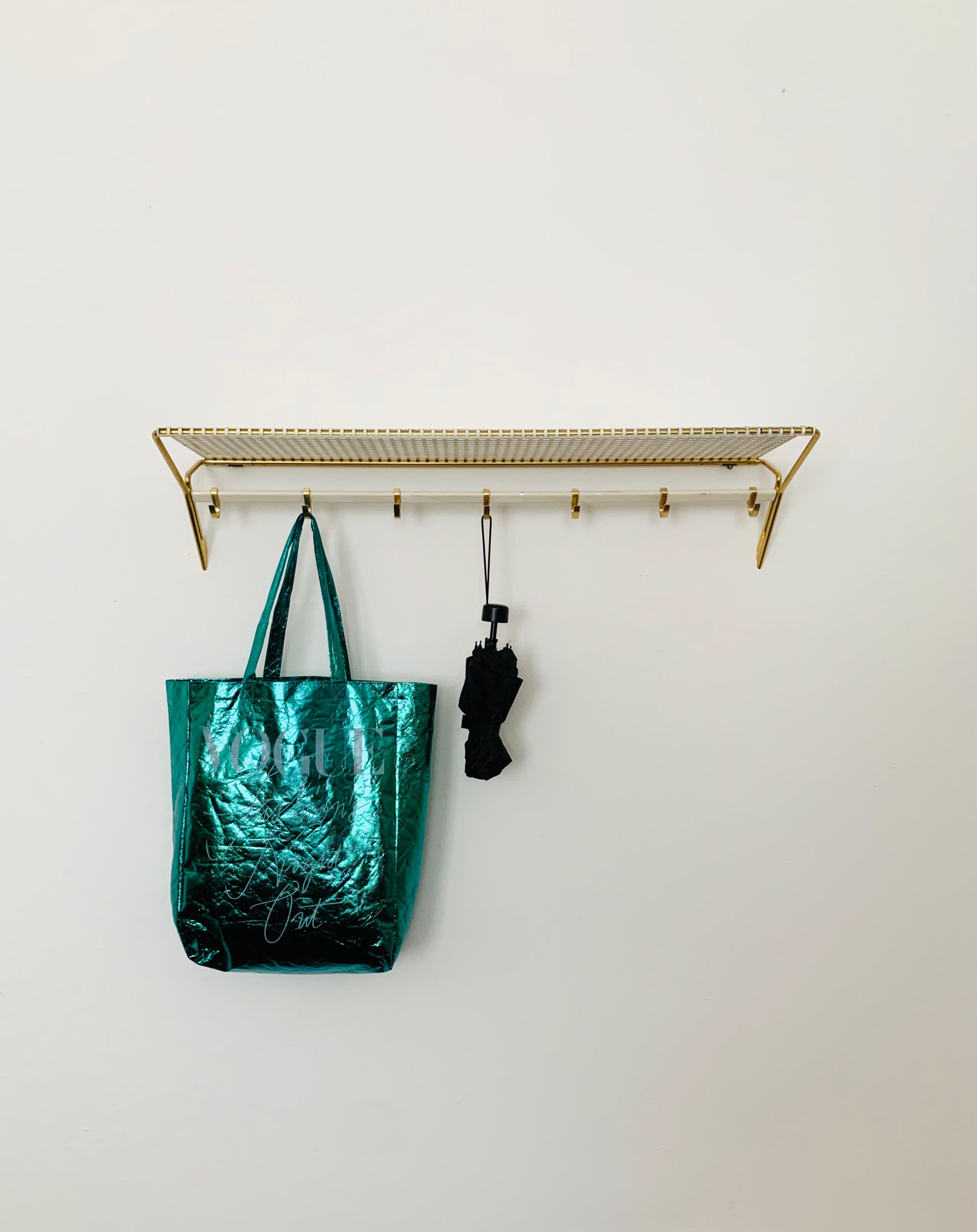 Mid-20th Century Brass Coat Rack or Wardrobe