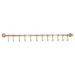 Appendiabiti in ottone da parete personalizzati Hand Made con ganci scorrevoli Bronzo Patinato