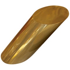 Brass Coated Table Slanted Angle Cylinder