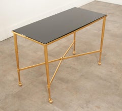 French Vintage Brass Cocktail Table in the Style of Maison Jansen