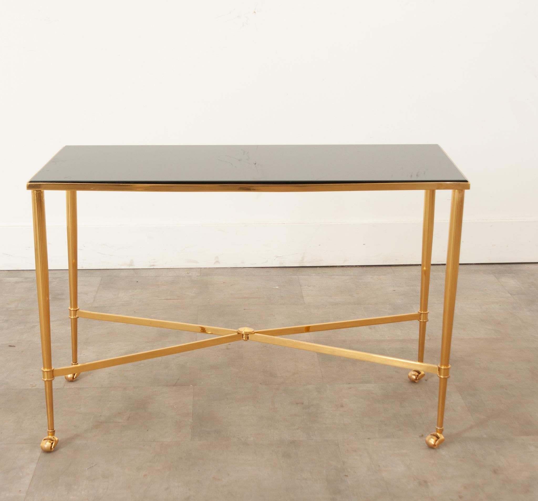 Other Brass Cocktail Table in the Style of Maison Jansen For Sale