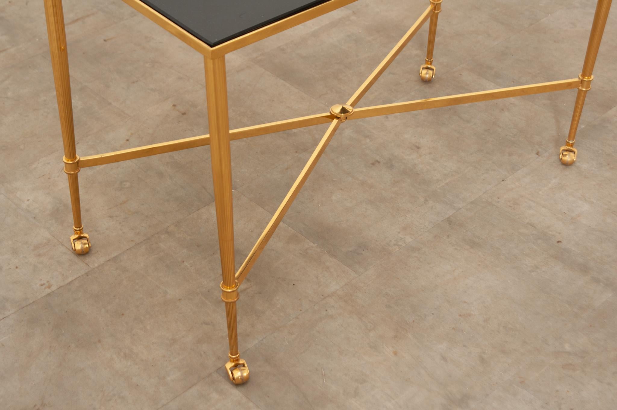 French Brass Cocktail Table in the Style of Maison Jansen For Sale
