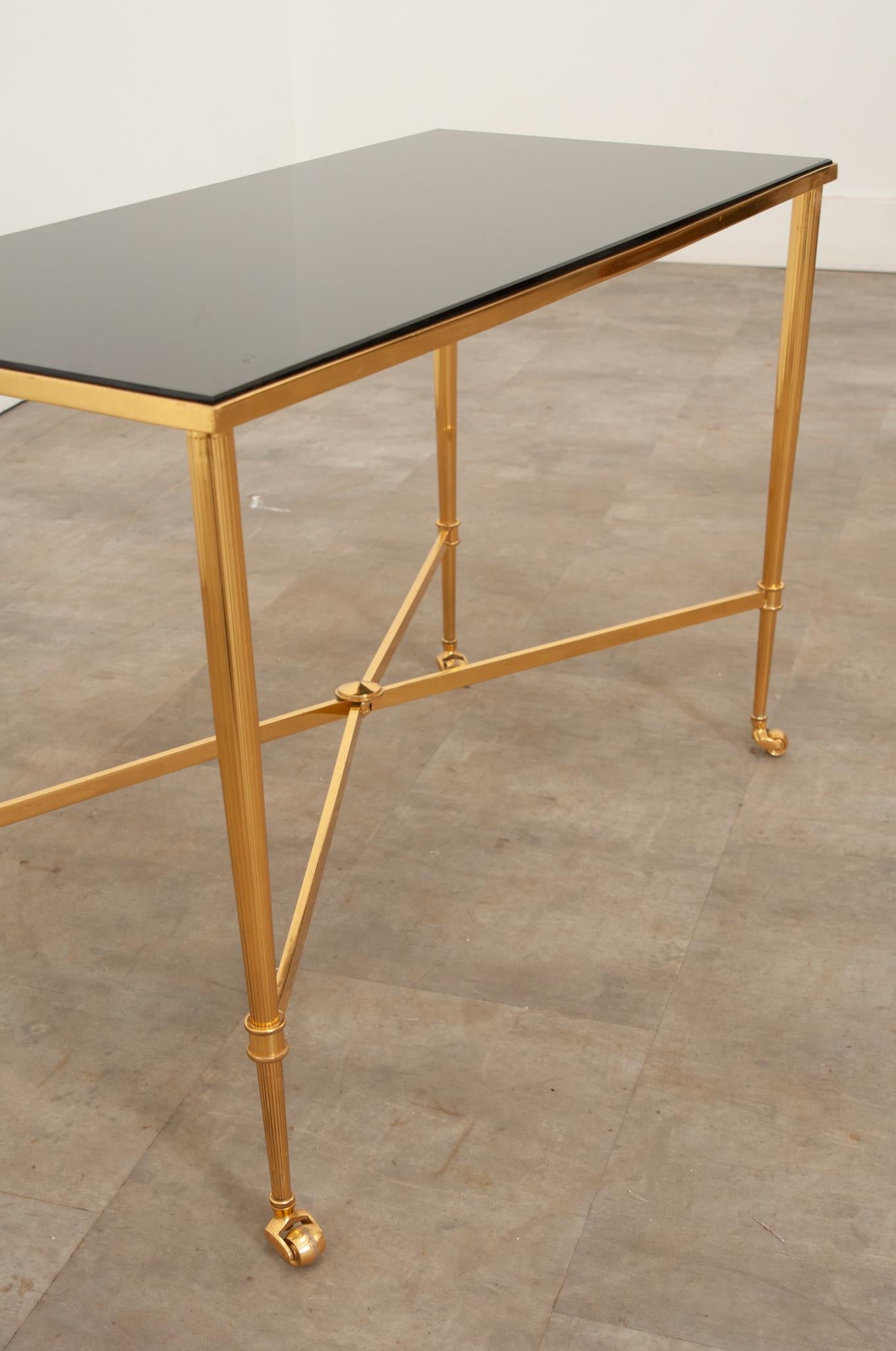 Brass Cocktail Table in the Style of Maison Jansen In Good Condition For Sale In Baton Rouge, LA