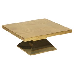 Brass Coffee or Cocktail Table by Willy Daro