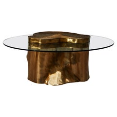 Vintage Brass Coffee Table, 1980s
