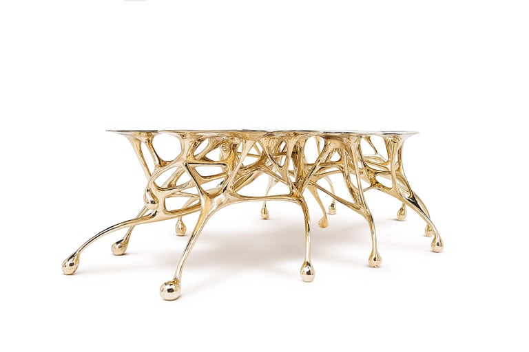 Brass Coffee Table/Accent Table by Zhipeng Tan For Sale 2