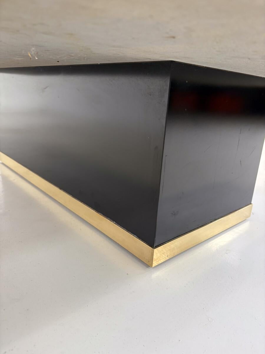Brass Coffee Table, Belgium, 1970s In Good Condition For Sale In Brussels, BE