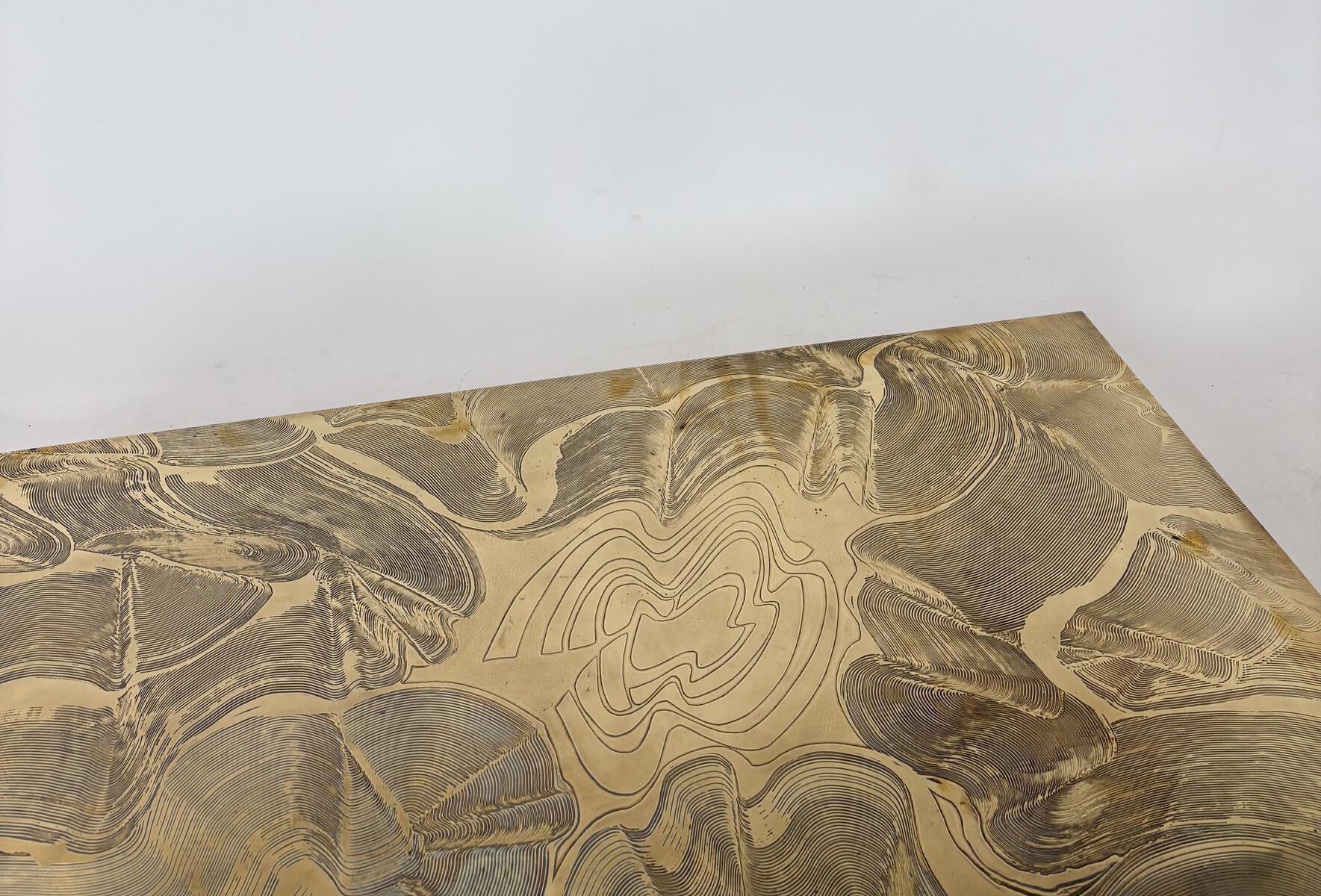 Brass Coffee Table, Belgium, 1970s For Sale 2