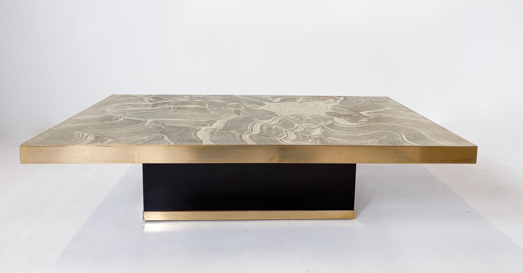 Brass Coffee Table, Belgium, 1970s For Sale 4