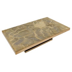 Brass Coffee Table, Belgium, 1970s