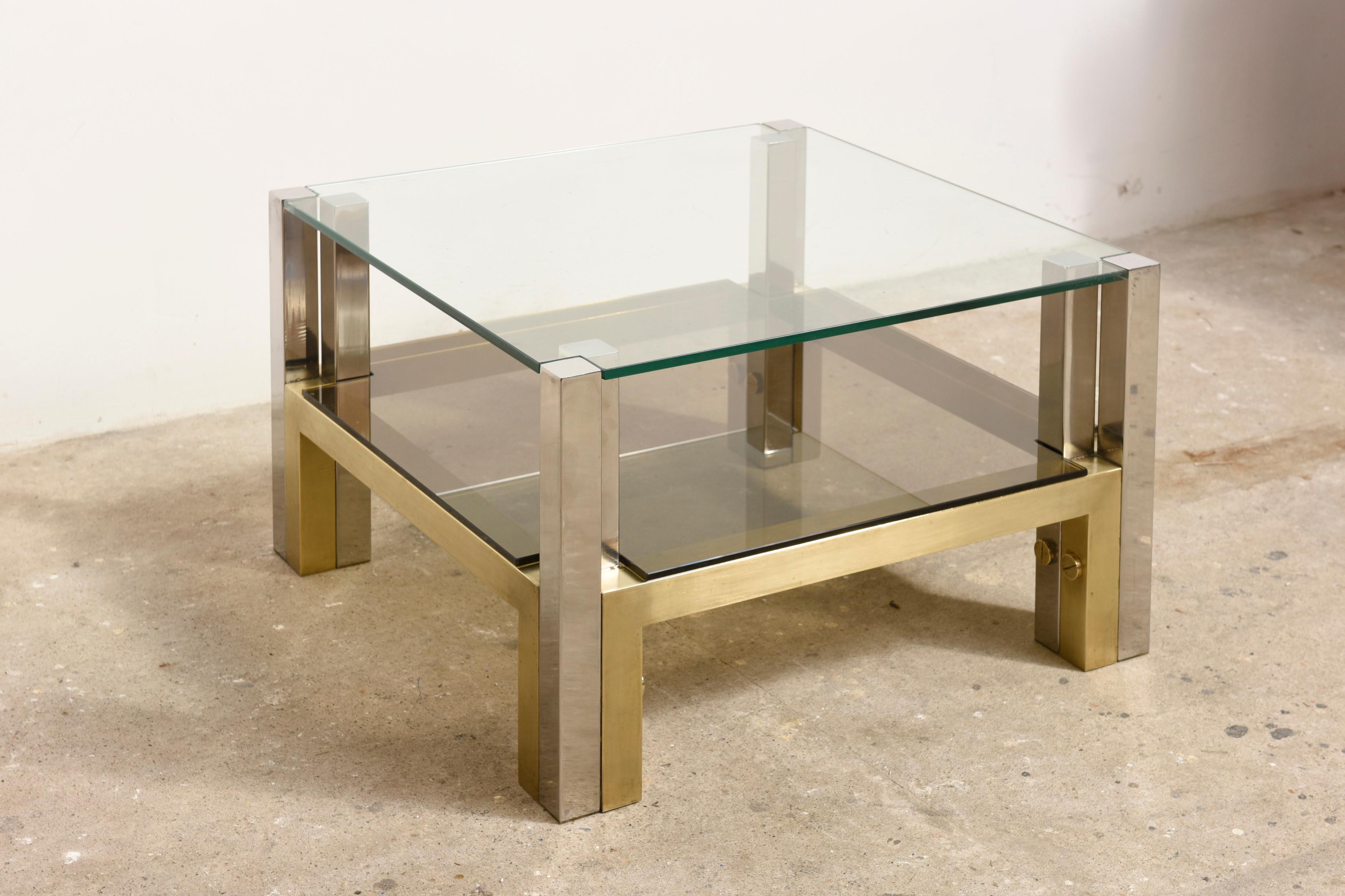 Brass Coffee Table by Alfredo Freda for Cittone Oggi, 1970S, Italy For Sale 2