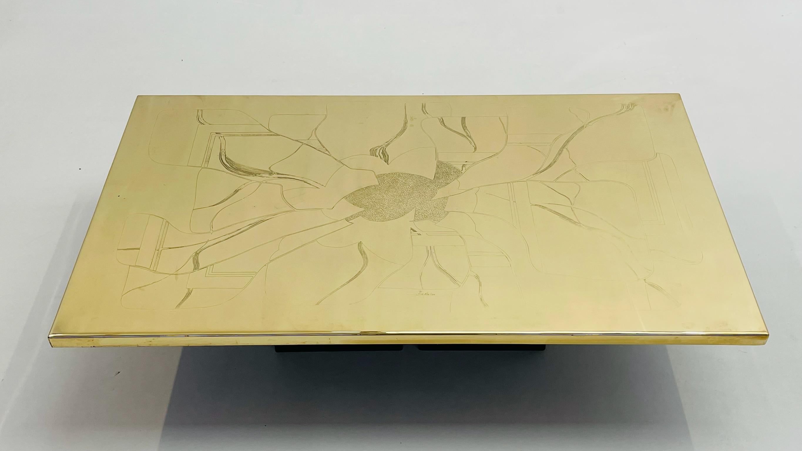 Table basse en laiton de Christian Hecksher Bon état - En vente à Brussels, BE