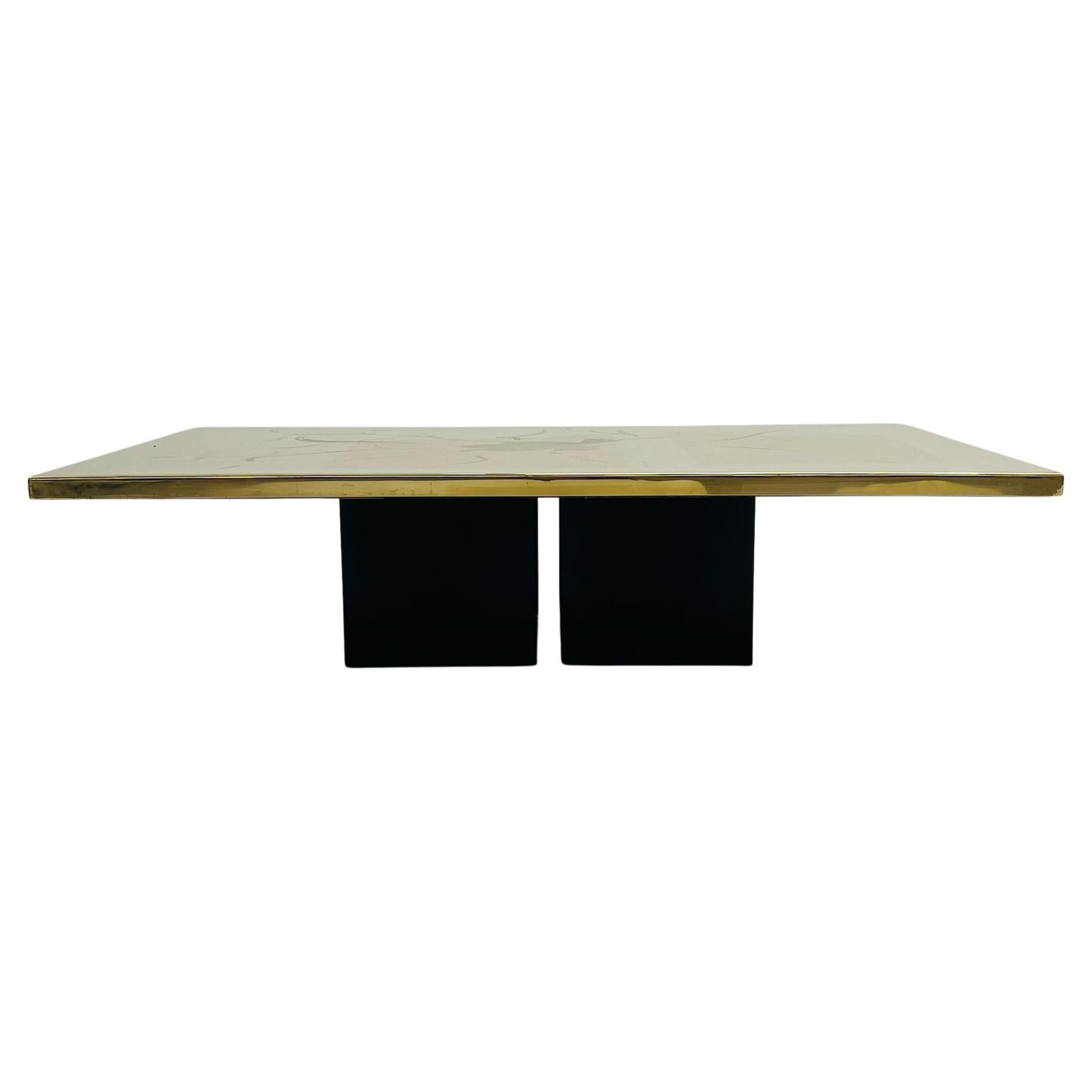 Table basse en laiton de Christian Hecksher