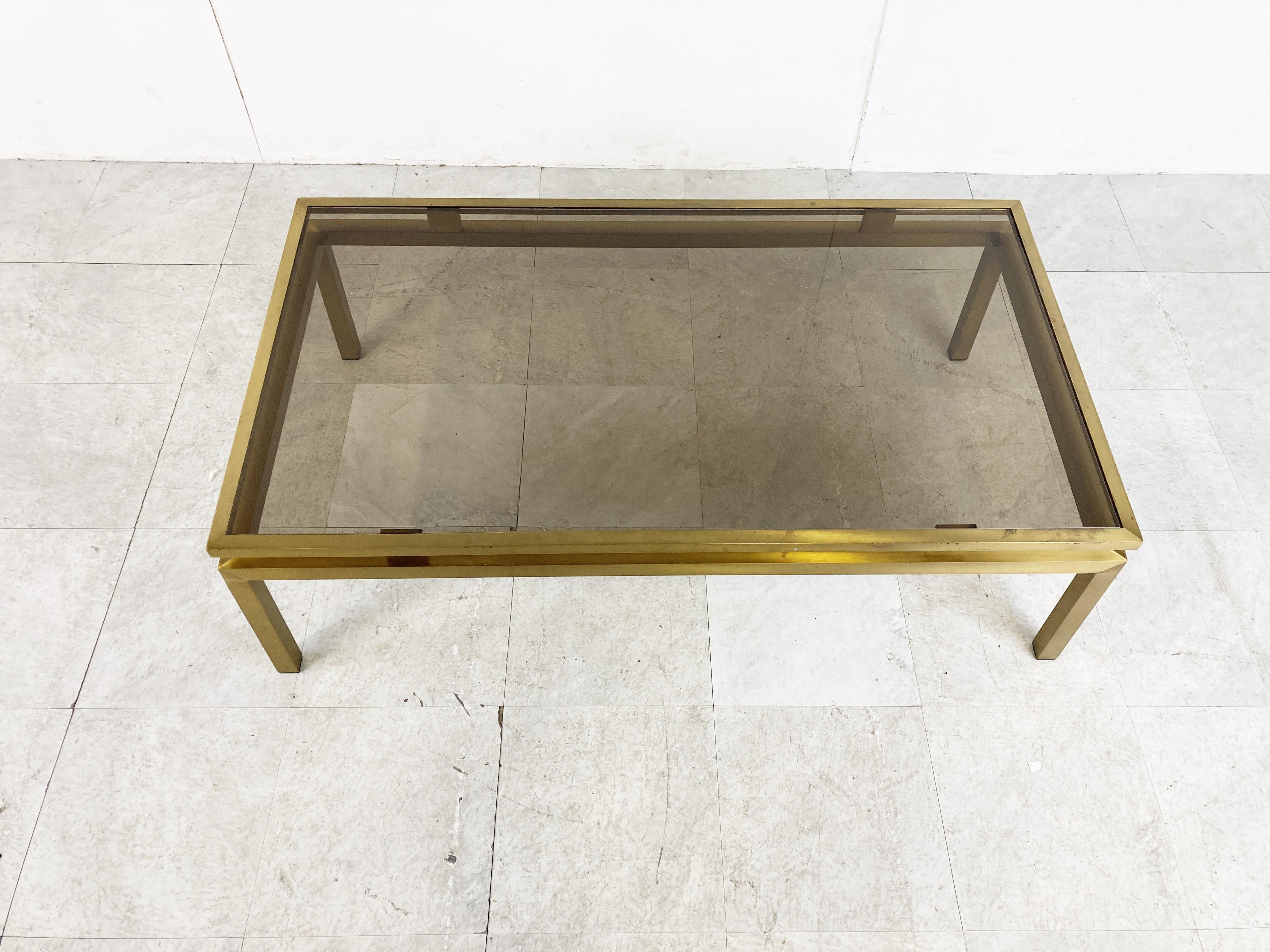 Brass Coffee Table by Guy Lefevre, 1970s In Good Condition In HEVERLEE, BE