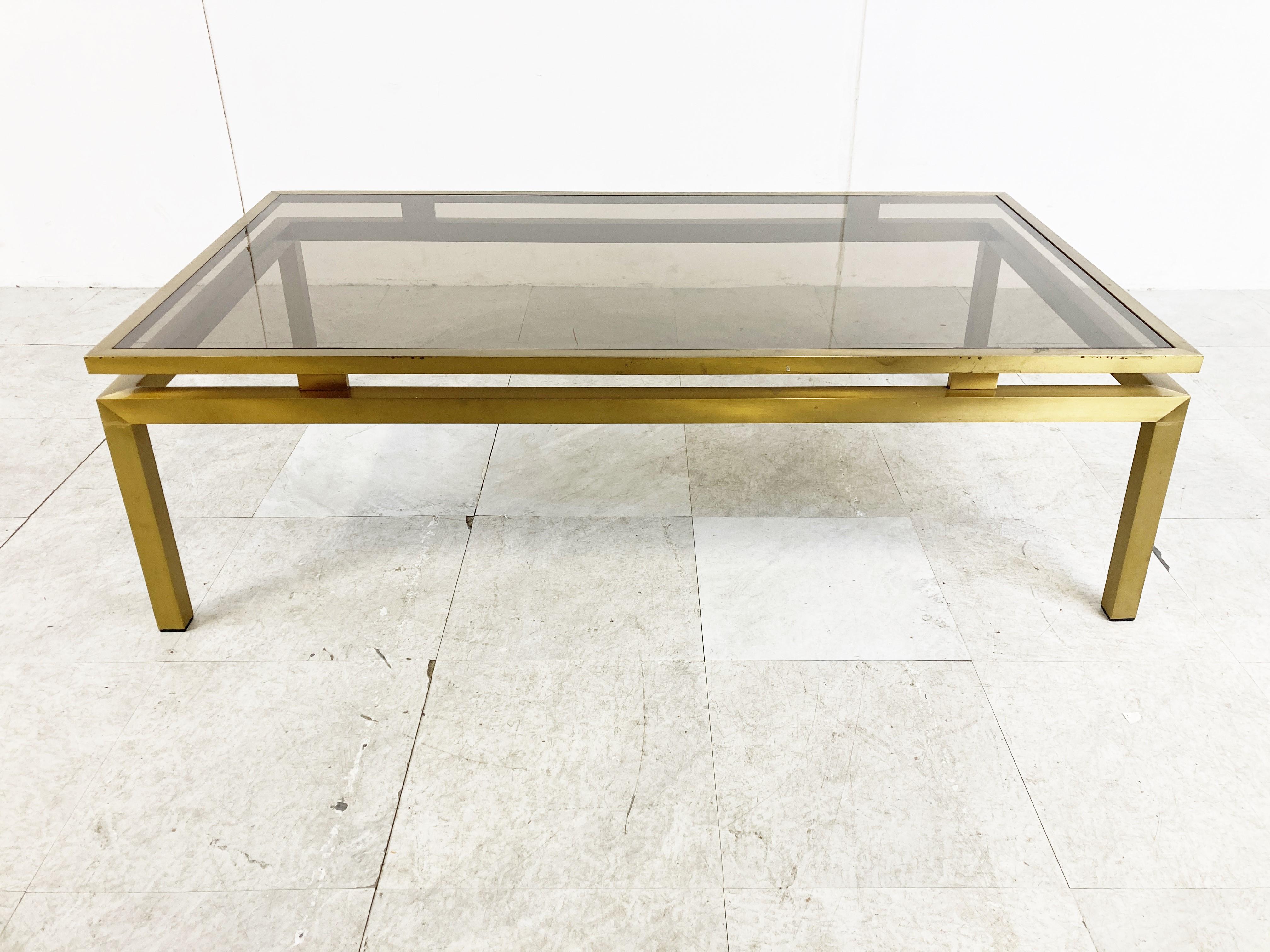 Late 20th Century Brass Coffee Table by Guy Lefevre, 1970s