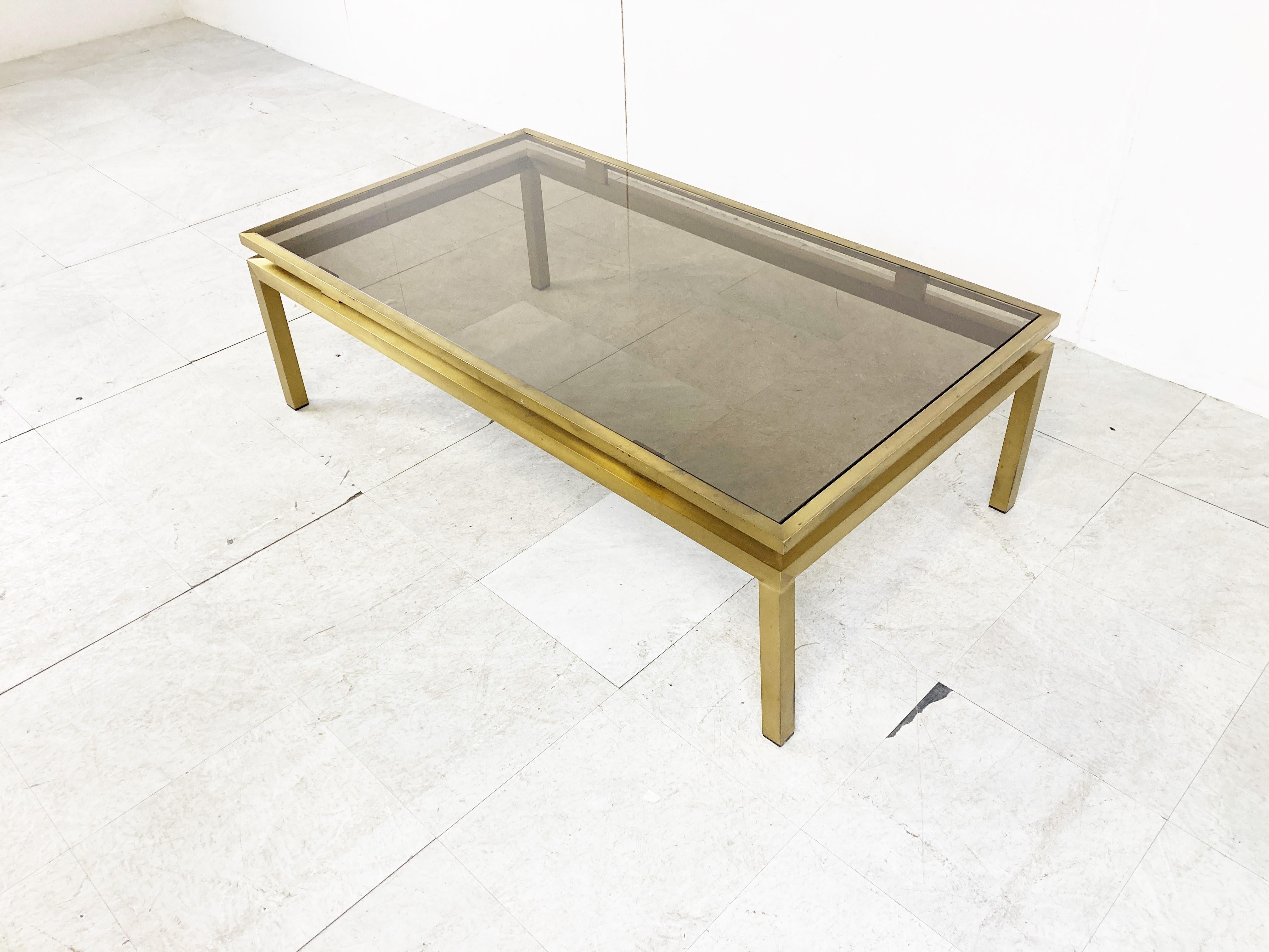 Brass Coffee Table by Guy Lefevre, 1970s 1