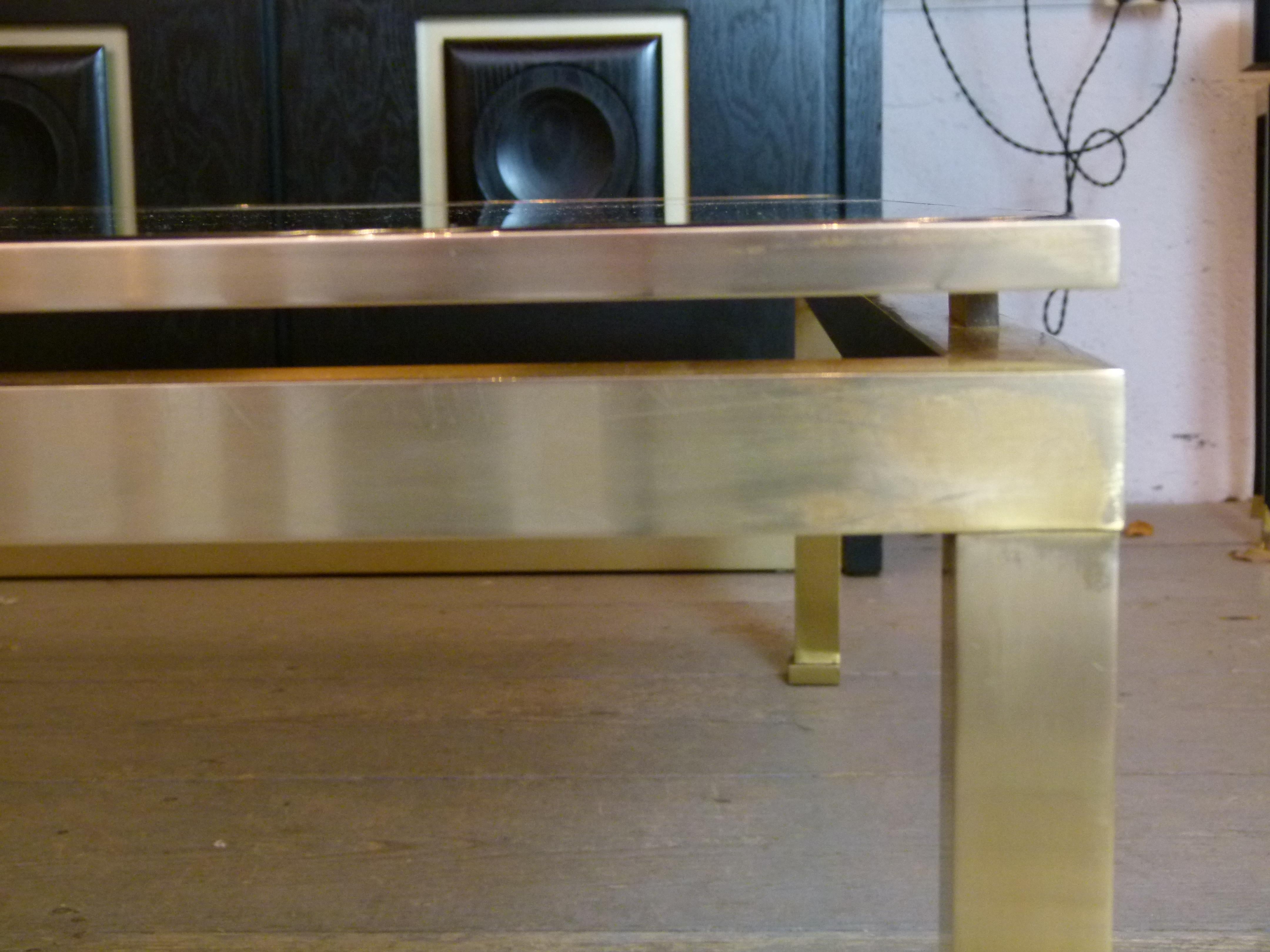 Brass Coffee Table by Guy Lefevre for Jansen, 1970 4