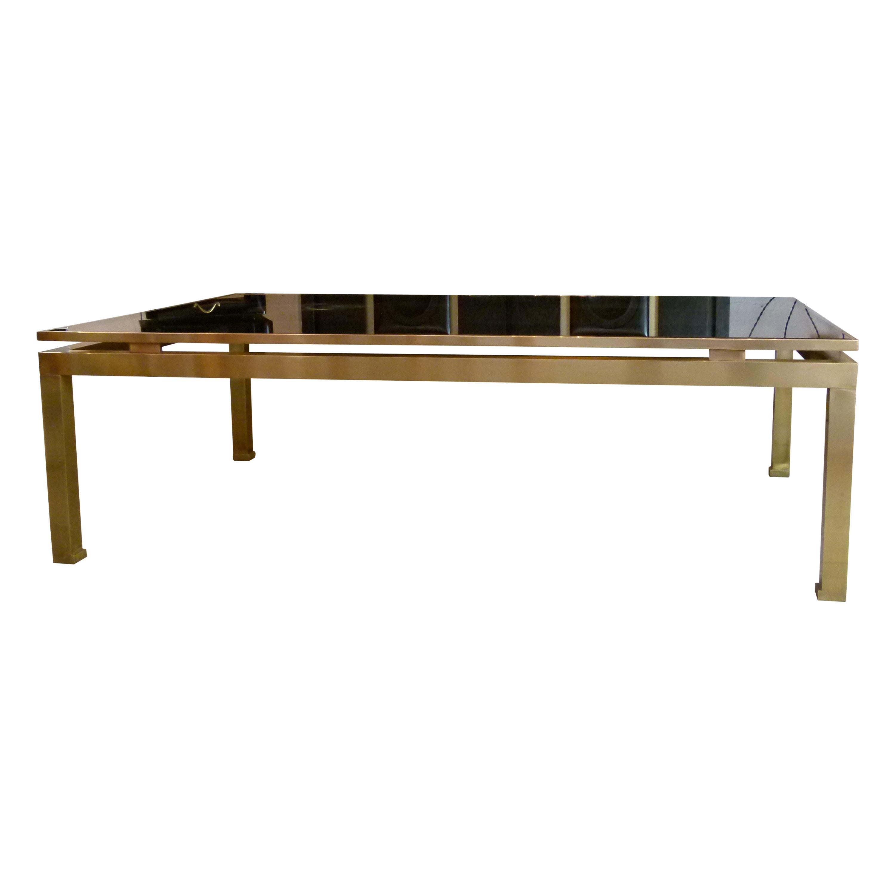 Brass Coffee Table by Guy Lefevre for Jansen, 1970