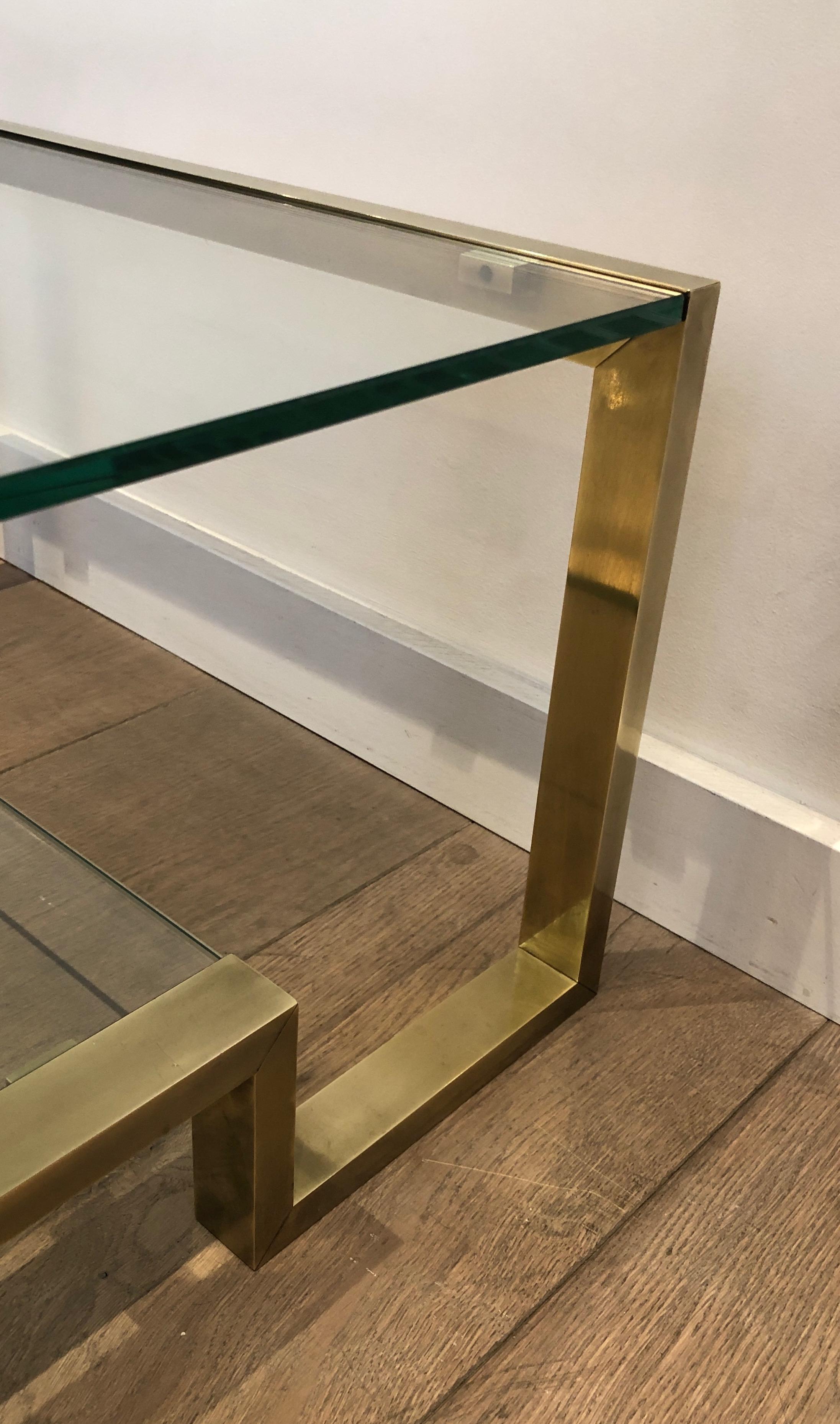 Brass Coffee Table by Guy Lefèvre for Maison Jansen For Sale 5