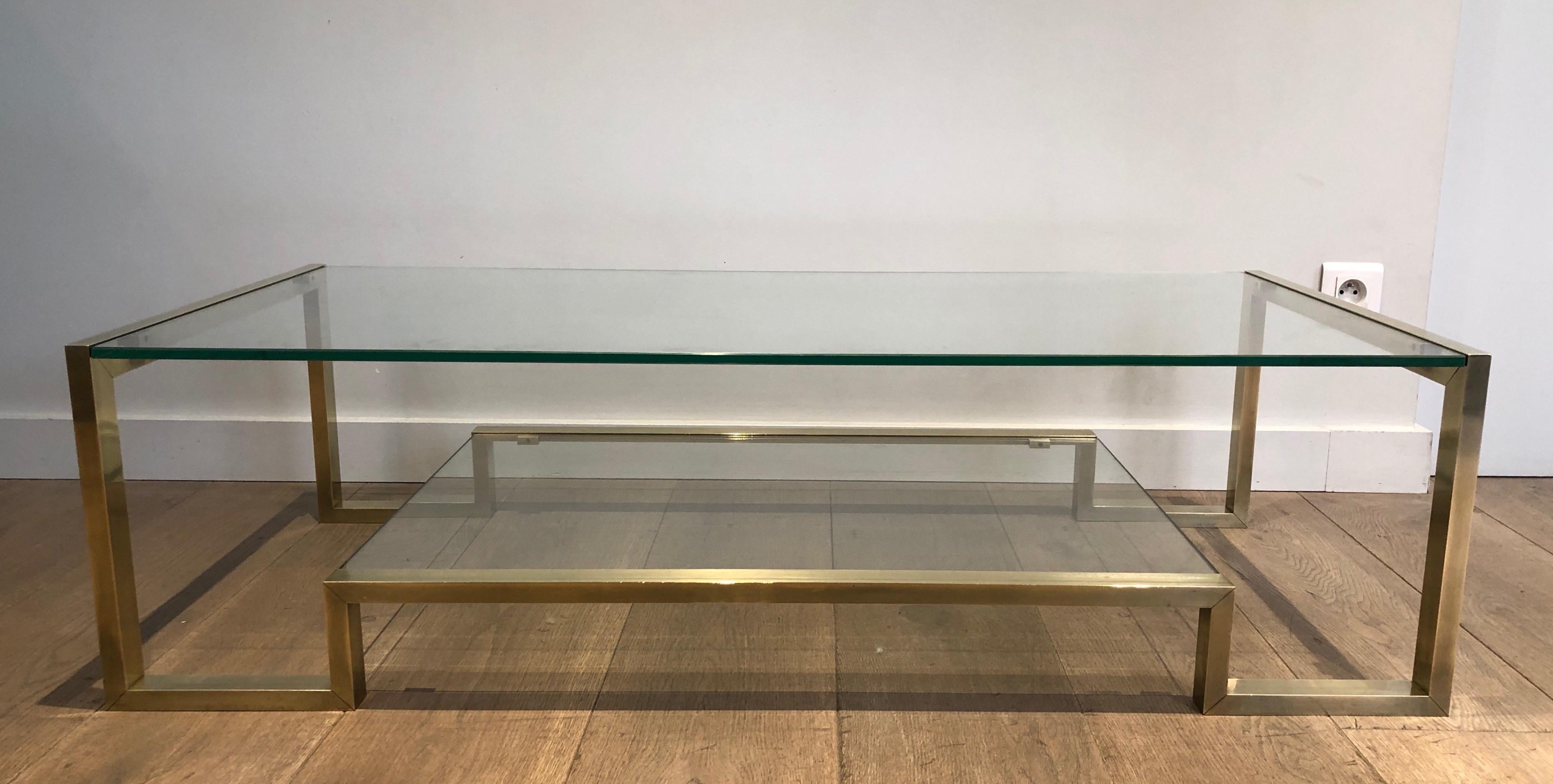 Mesa baja de latón de Guy Lefèvre para Maison Jansen 5