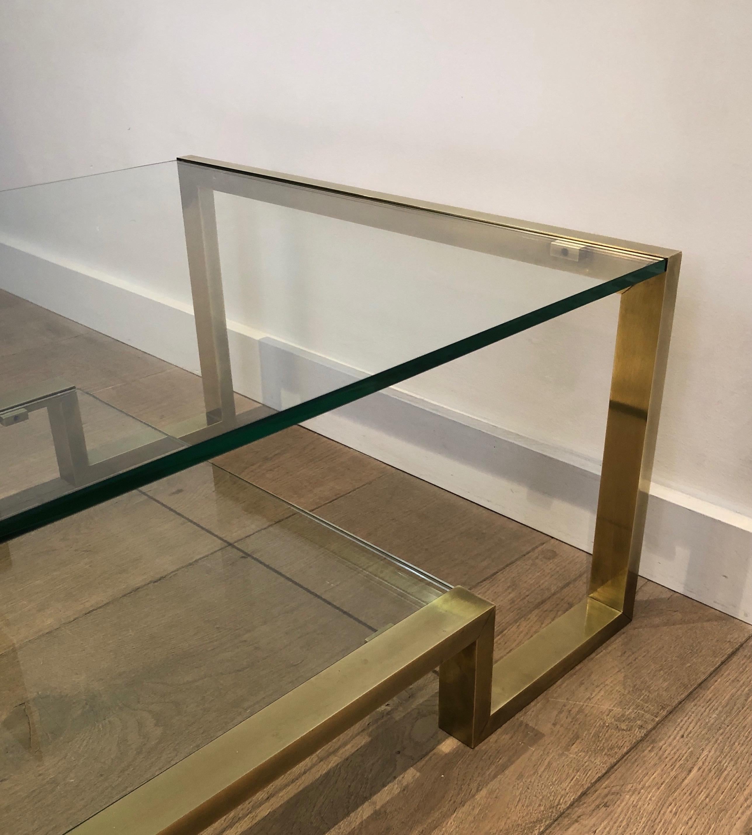 Brass Coffee Table by Guy Lefèvre for Maison Jansen For Sale 7