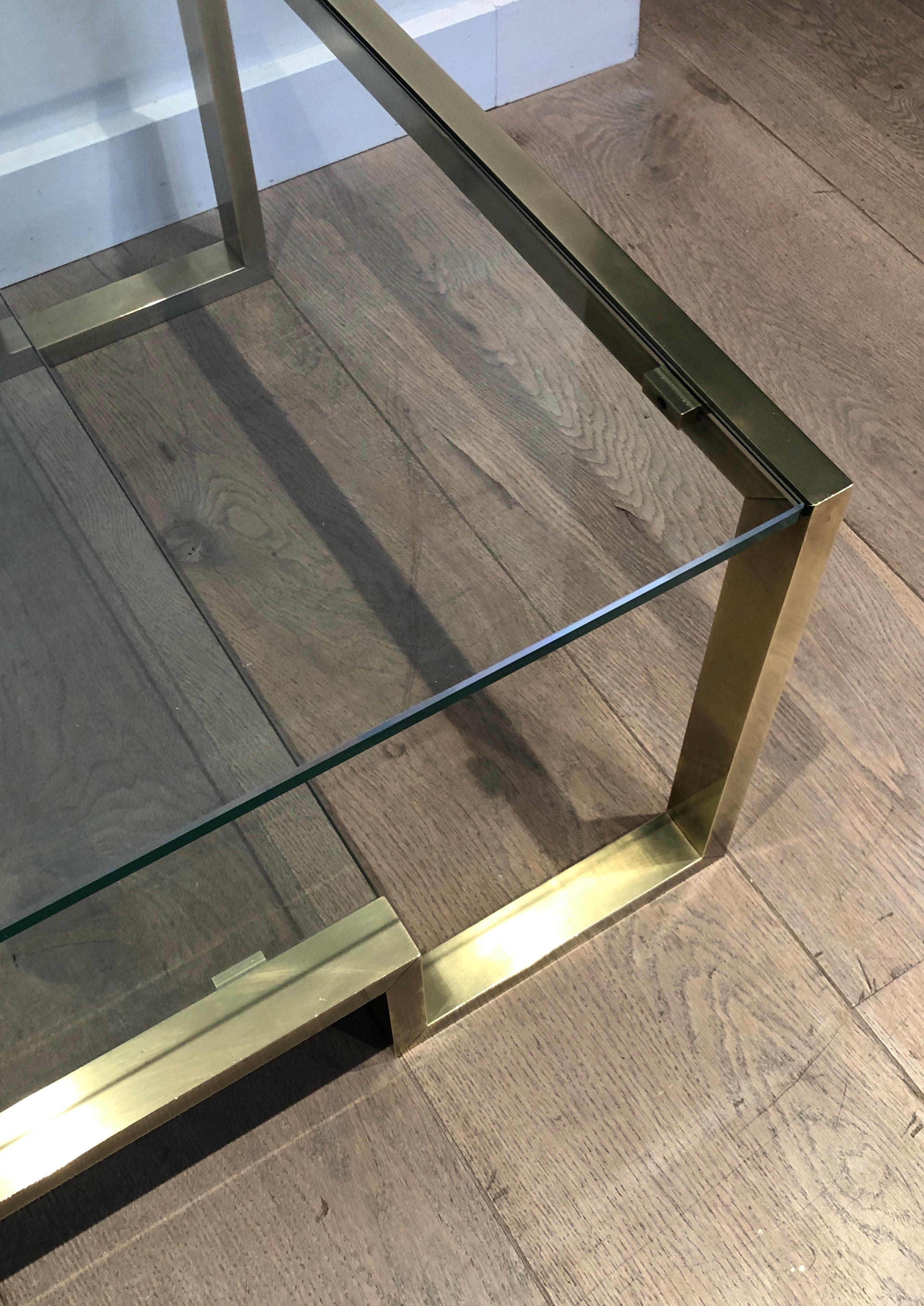 Brass Coffee Table by Guy Lefèvre for Maison Jansen For Sale 8