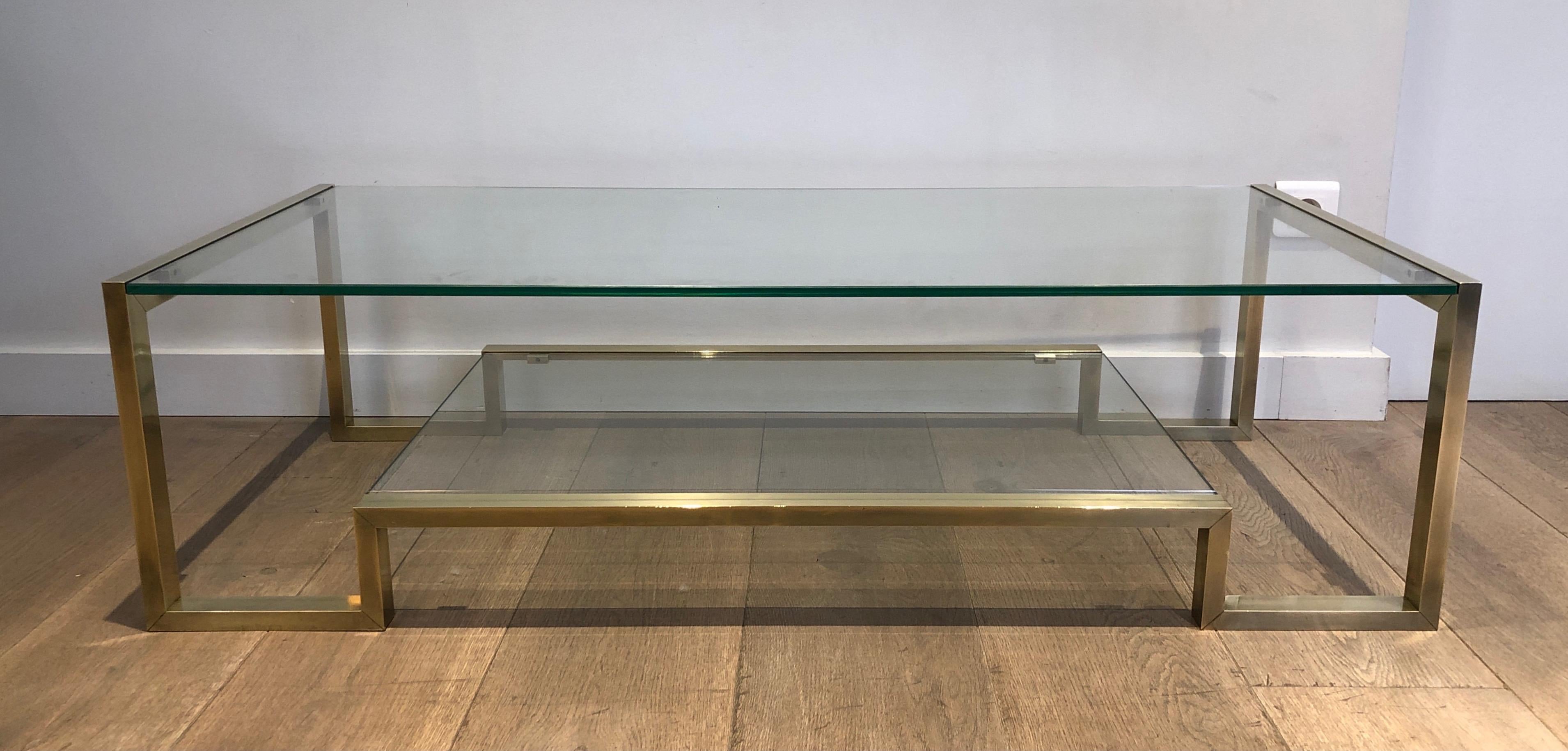 Brass Coffee Table by Guy Lefèvre for Maison Jansen For Sale 12