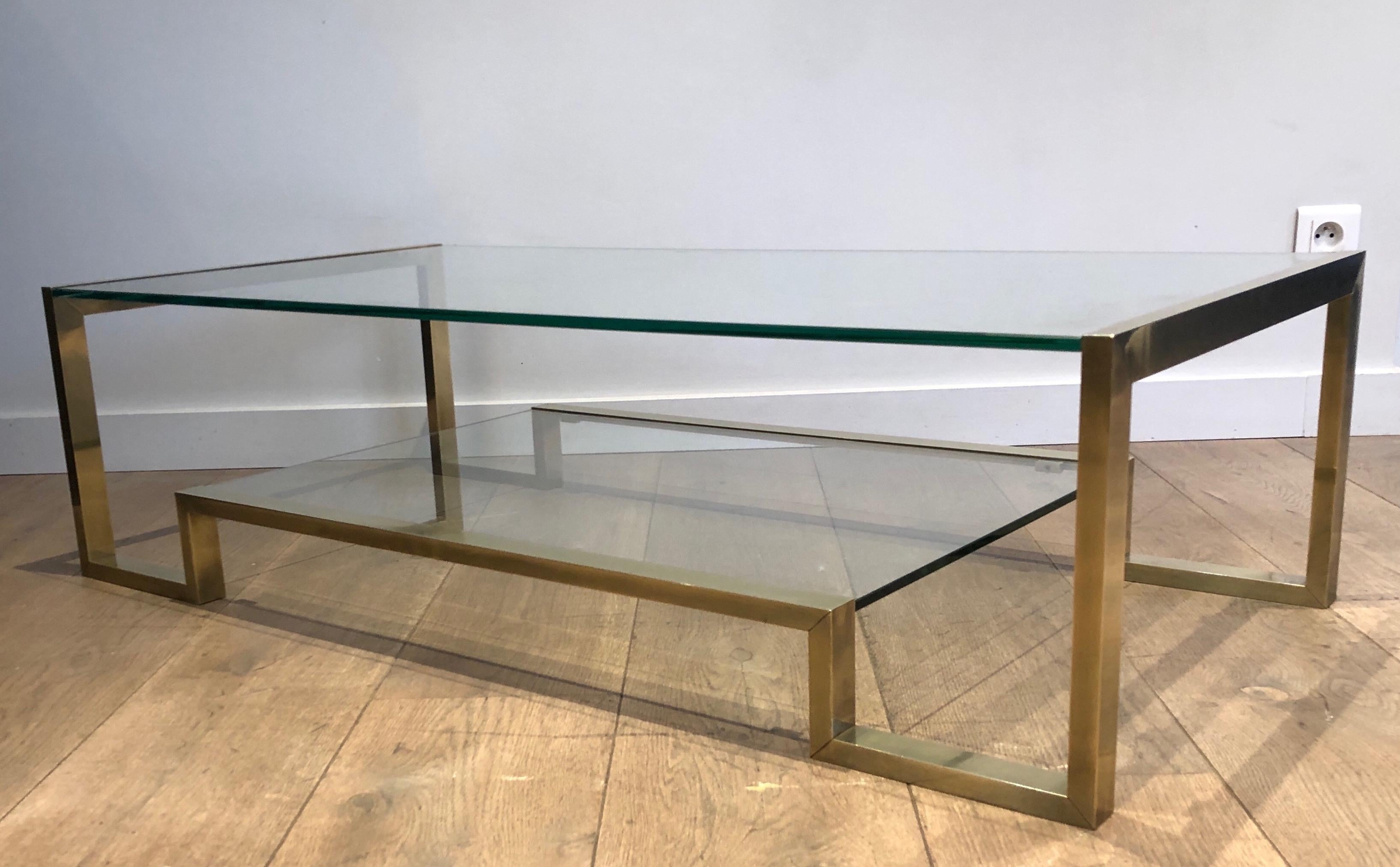 Brass Coffee Table by Guy Lefèvre for Maison Jansen For Sale 13