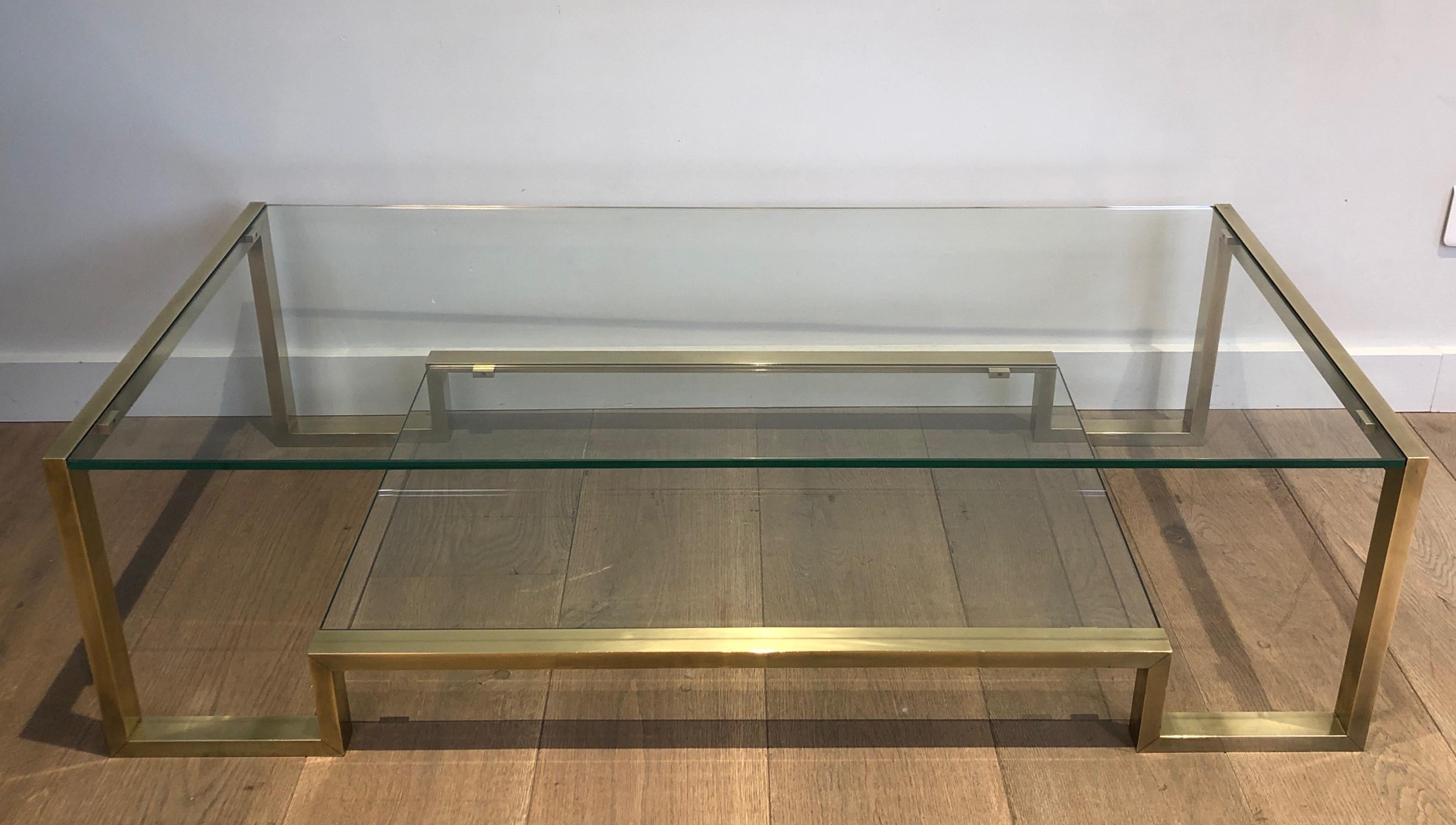 Mid-Century Modern Brass Coffee Table by Guy Lefèvre for Maison Jansen For Sale