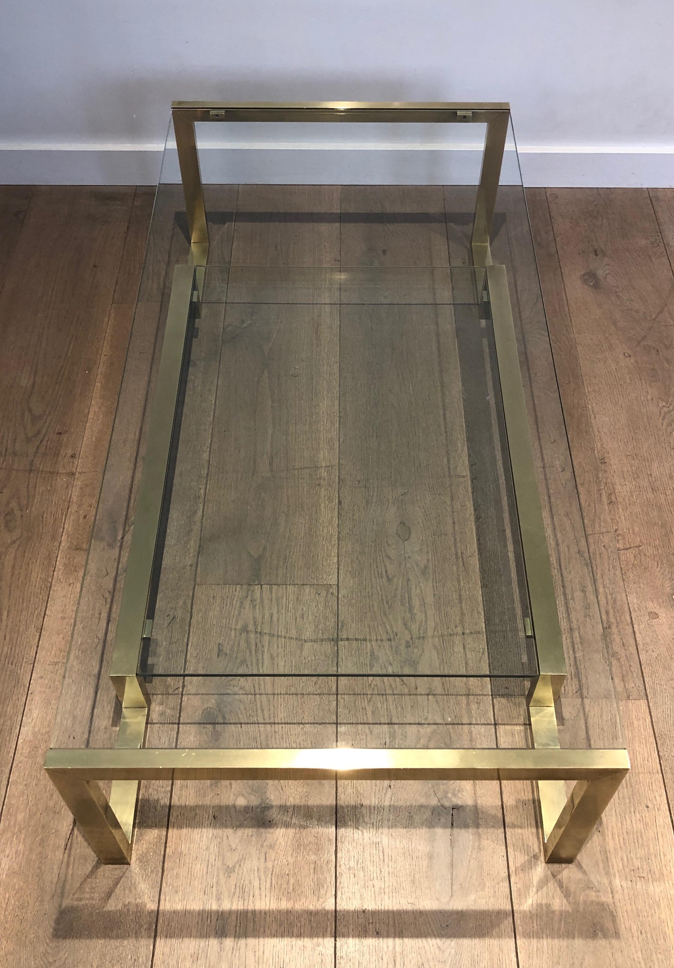 20th Century Brass Coffee Table by Guy Lefèvre for Maison Jansen For Sale
